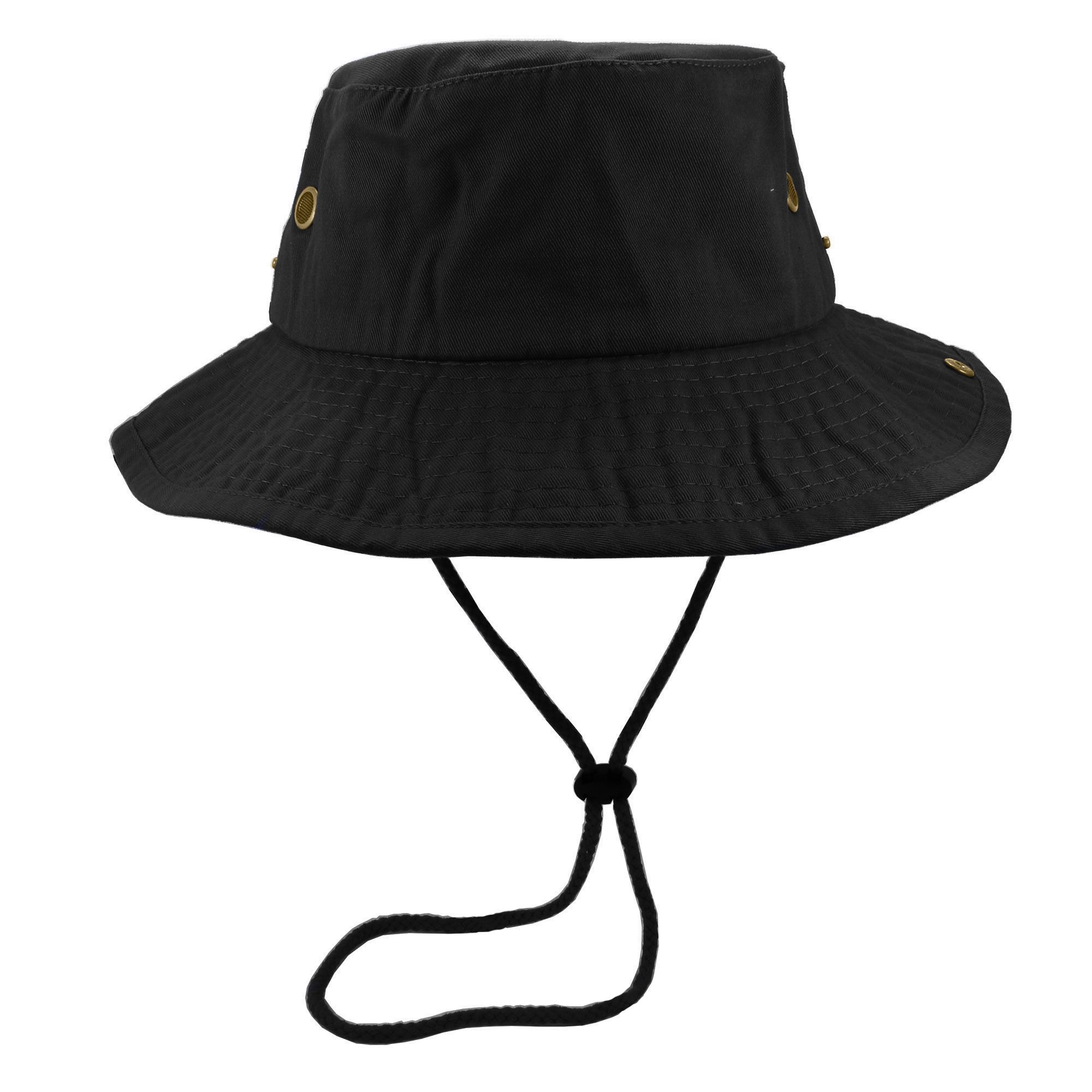 Gelante 100% Cotton Stone-Washed Adjustable Bucket Safari Boonie Sun Hats