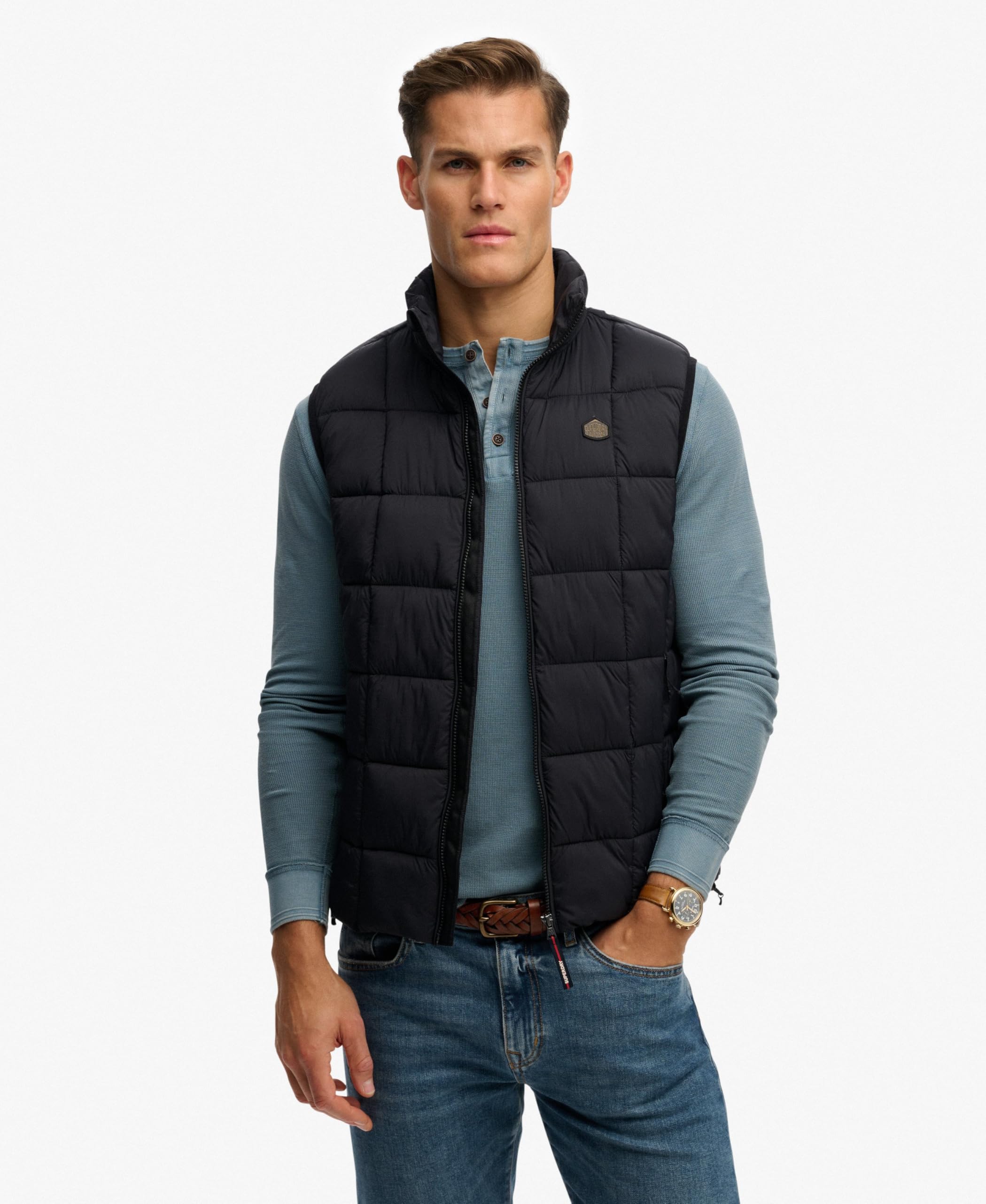Superdry Unisex Box Quilt Fuji Lite Gilet Offen