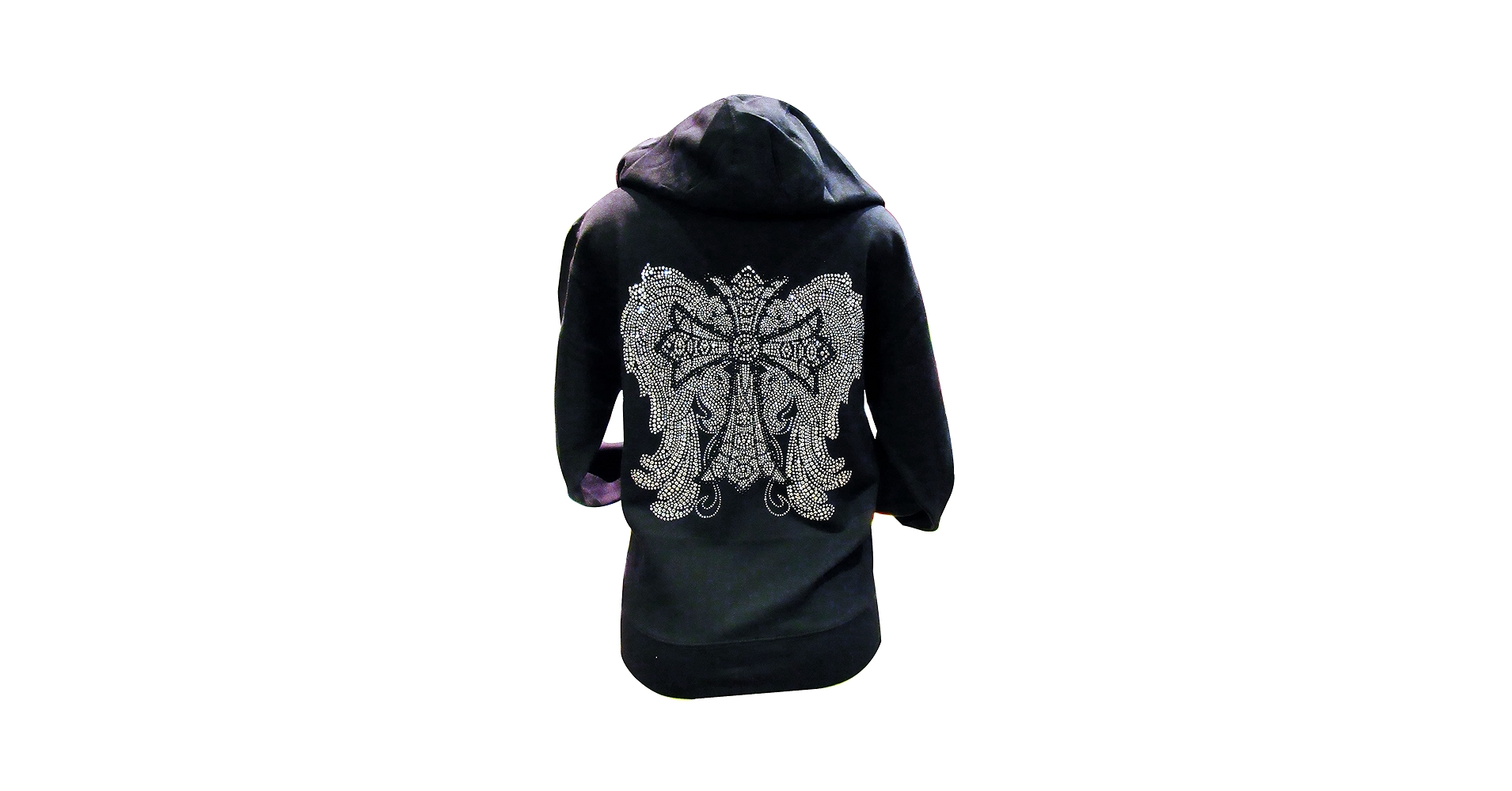 Tie.Me wings lace zip hoodie-BLACK レース Tie.Me wings lace zip hoodie-BLACK レース Lace Zipped Hoodie