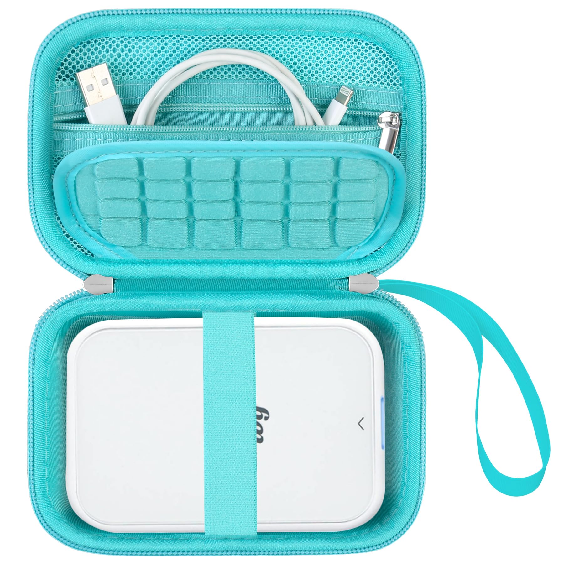 Supmay Hard Carrying Case Compatible with Canon Ivy 2 Mini Photo Printer, Wireless Bluetooth Portable Smartphone Printer, Zipper Mesh Pocket for USB