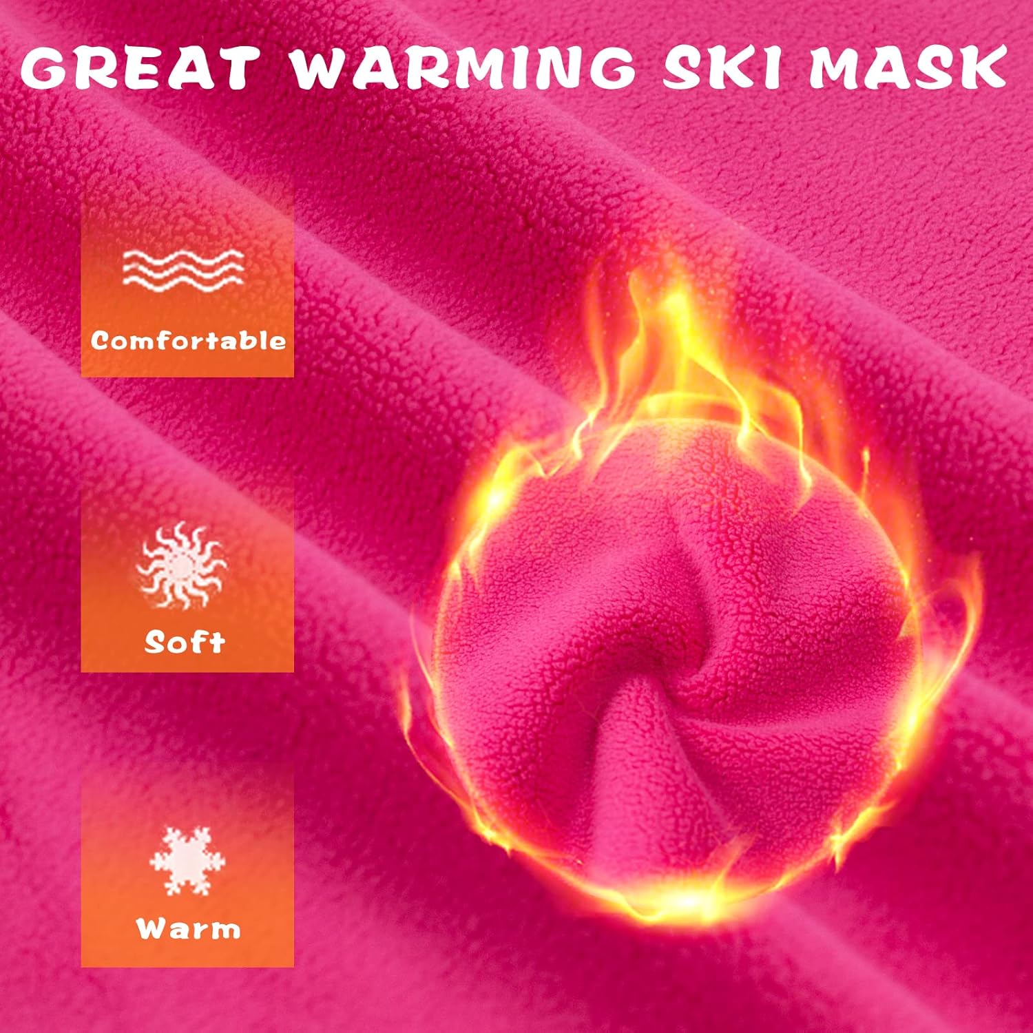 Kids Balaclava Ski Mask Winter Face Mask for Boys Girls Windproof Neck Warmer Gaiter Fleece Hood Face Cover for Cold Weather - Image 2