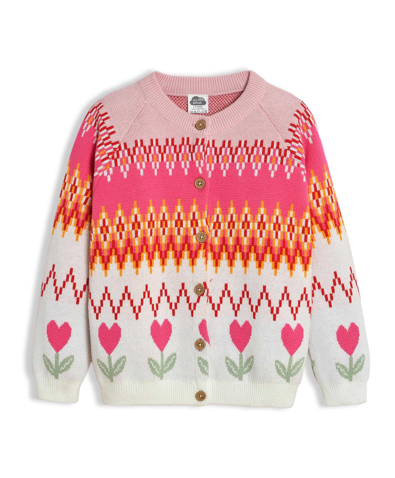 Fullsleeves Pink Printed Cardigan for Baby Girls Kids-image-21