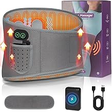Heating Pad for Back Pain Relief,60&rdquo; Large Cordless Heating Pad for Cramps with 3 Heat 3 Vibration, 8000mAh Portable Lower Back Massager Supply Extension Belt, Gifts for Women Men Seniors Mom Dad
