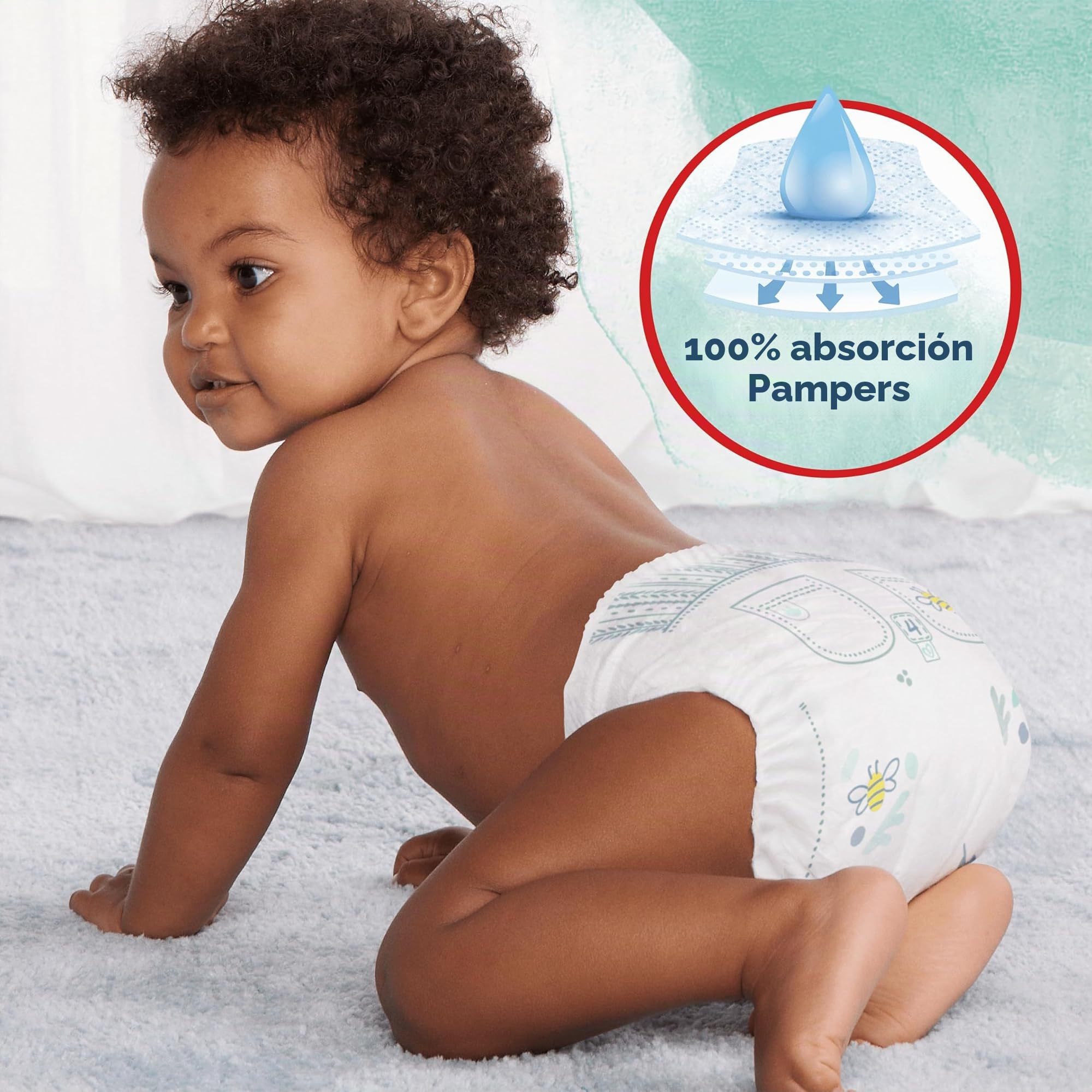 Pampers Pañales Armonía Pants Tamaño 4 (9-15 kg), 168 Pañales para Bebé, Paquete de 1 mes, 100% de absorción Pampers & Ingredientes de origen vegetal, Ahora con Más Capas