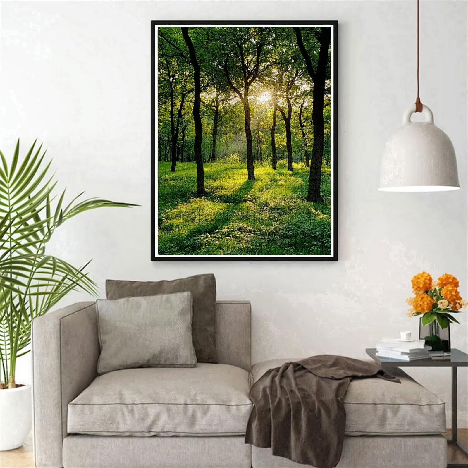 Puzzle 3000 elementów dla dorosłych 3000 elementów, leśne puzzle, gry edukacyjne, drewniane puzzle, światło słoneczne, prezenty dla nastoletnich chłopców w wieku 14-16 lat, 122 x 81 cm, g-941