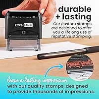 Vista 4 de Sello de caucho personalizado de una sola línea - Autorecargable de tinta., Negro