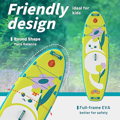 Miniatura 3 de 11'10'6" Inflatable Stand Up Paddle Board with Premium SUP Board Accessories, Adj Paddle, Anti-slip EVA Deck, 120L Travel Backpack wFront Pocket