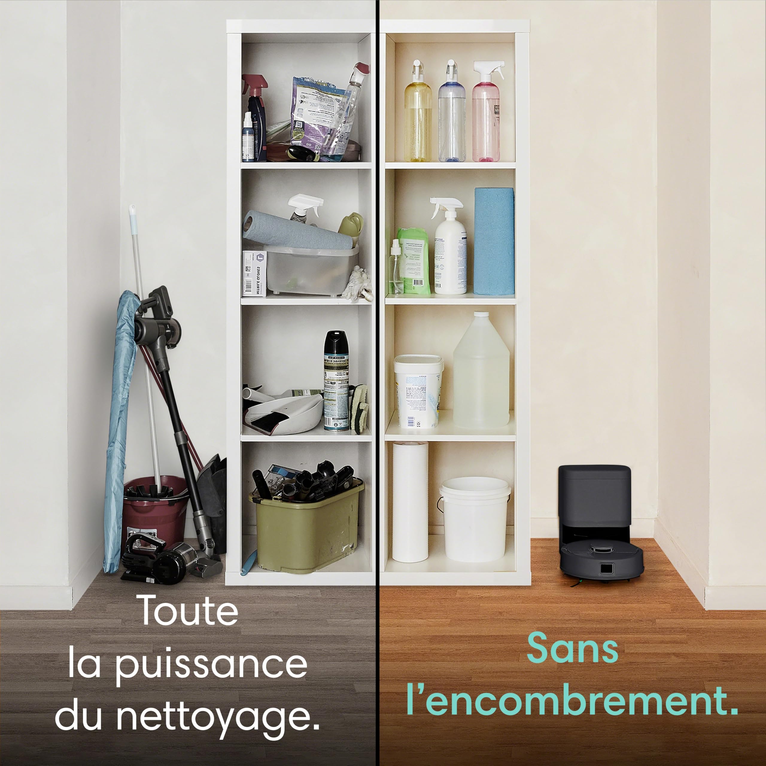Roomba Mini Robot aspirateur et Laveur + Base AutoEmpty, Noir