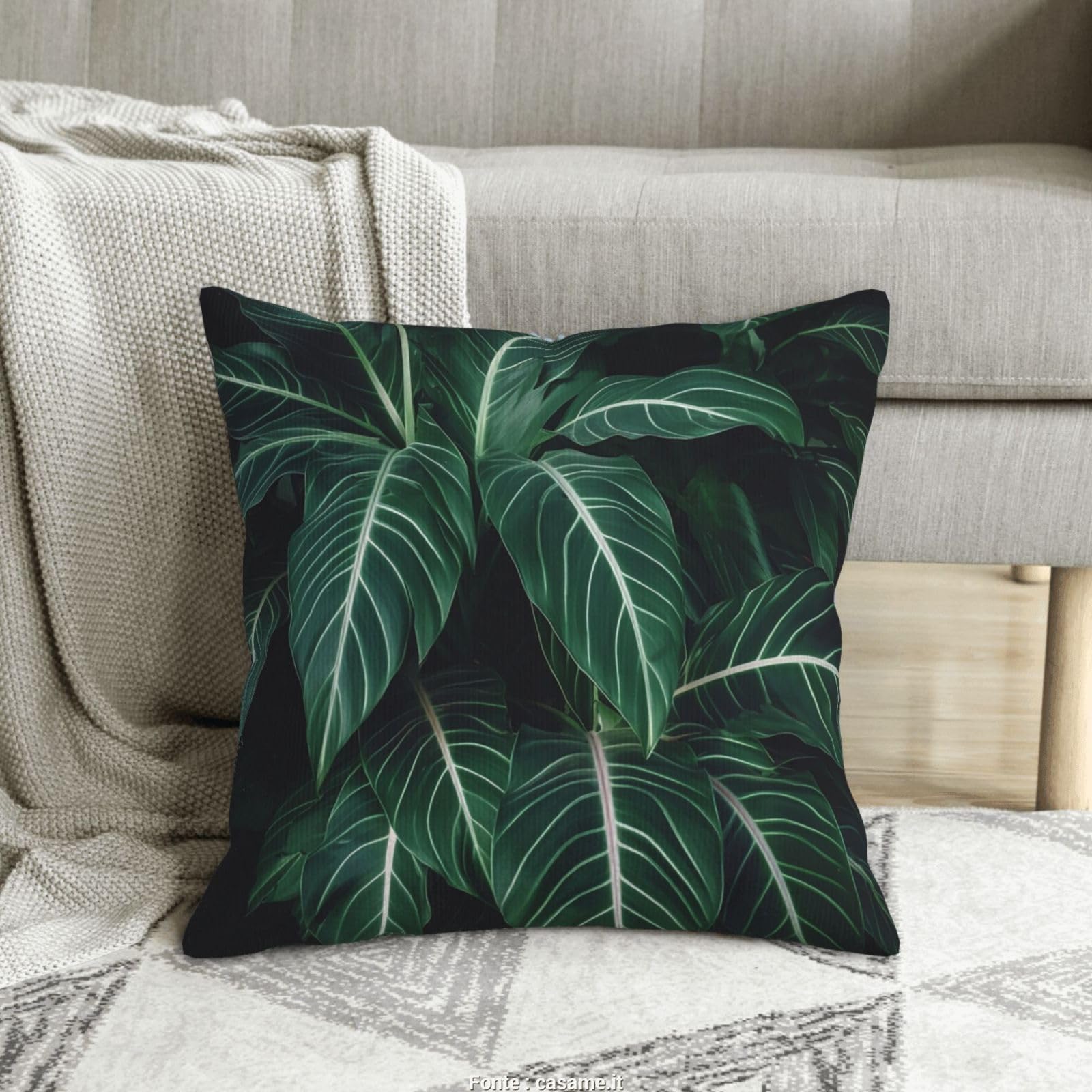 Housses de coussin en velours côtelé vert 50x50 cm | Lot de 2