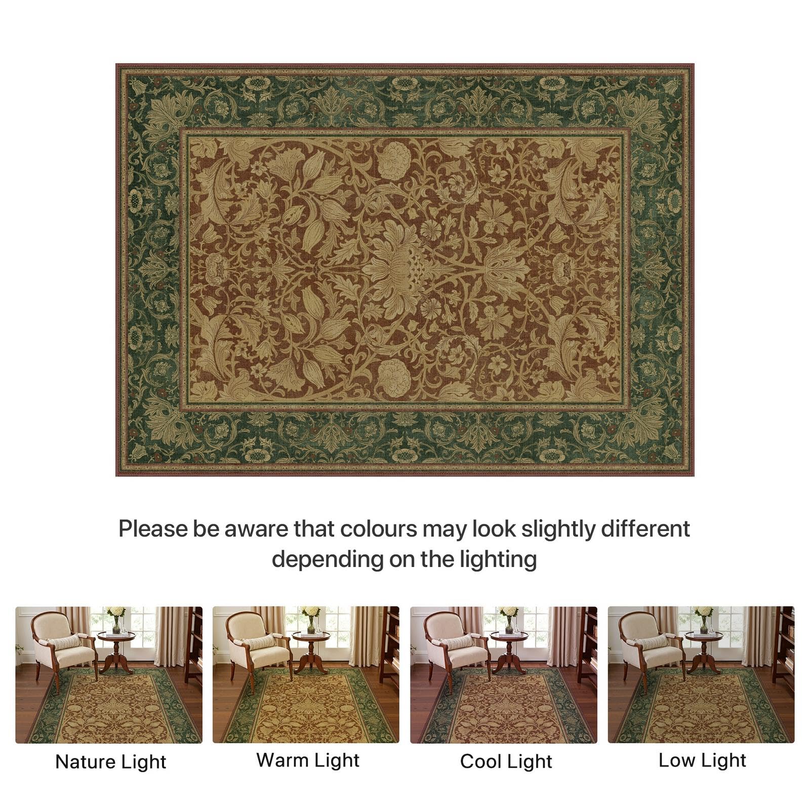 BEIMO Waschbarer Teppich Wohnzimmer Vintage, Boho Teppich Schlafzimmer Groß Orientalisch rutschfest für Badezimmer Esszimmer, 160x230cm