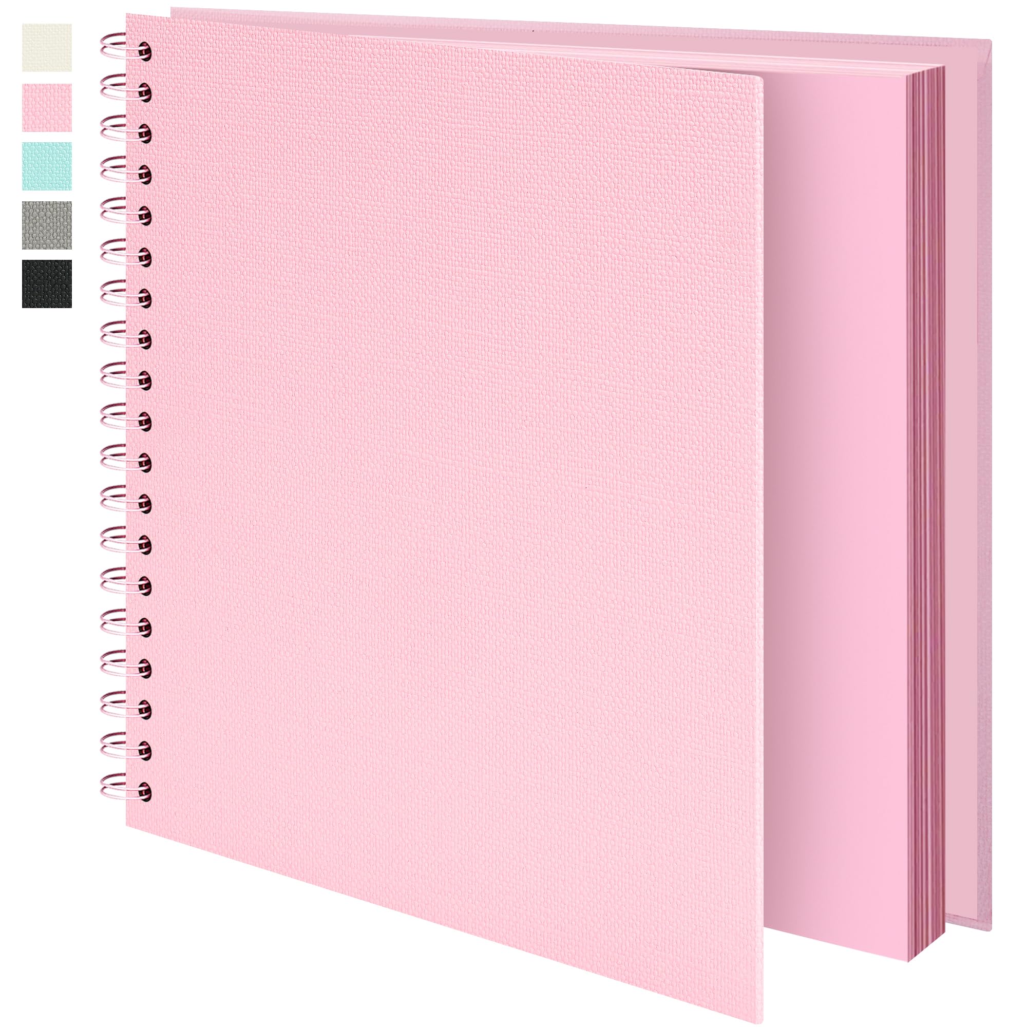 Vienrose Scrapbook Album (8 X 8 Inch) Scrap Book Photo Albums Textured Paper Cover Scrapbooking Memory Book Ideal for Wedding, Baby, Family,