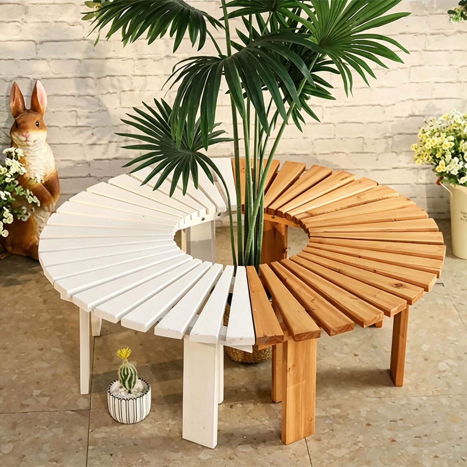 Silla para asiento para césped y árboles que soluciona la falta de sombra