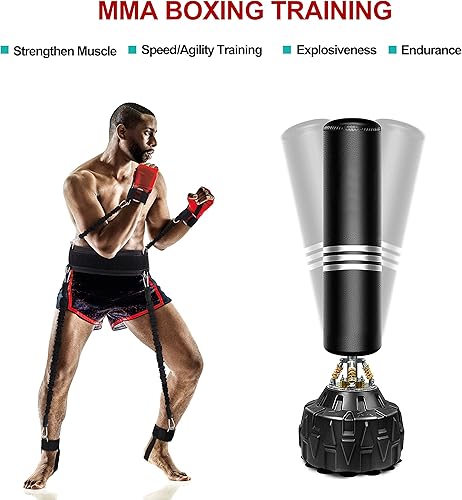 Miniatura 6 de Juego de bandas de resistencia de velocidad y agilidad con asascorreas de cintura de tobillocinturón, bandas de resistencia de boxeo MMA para