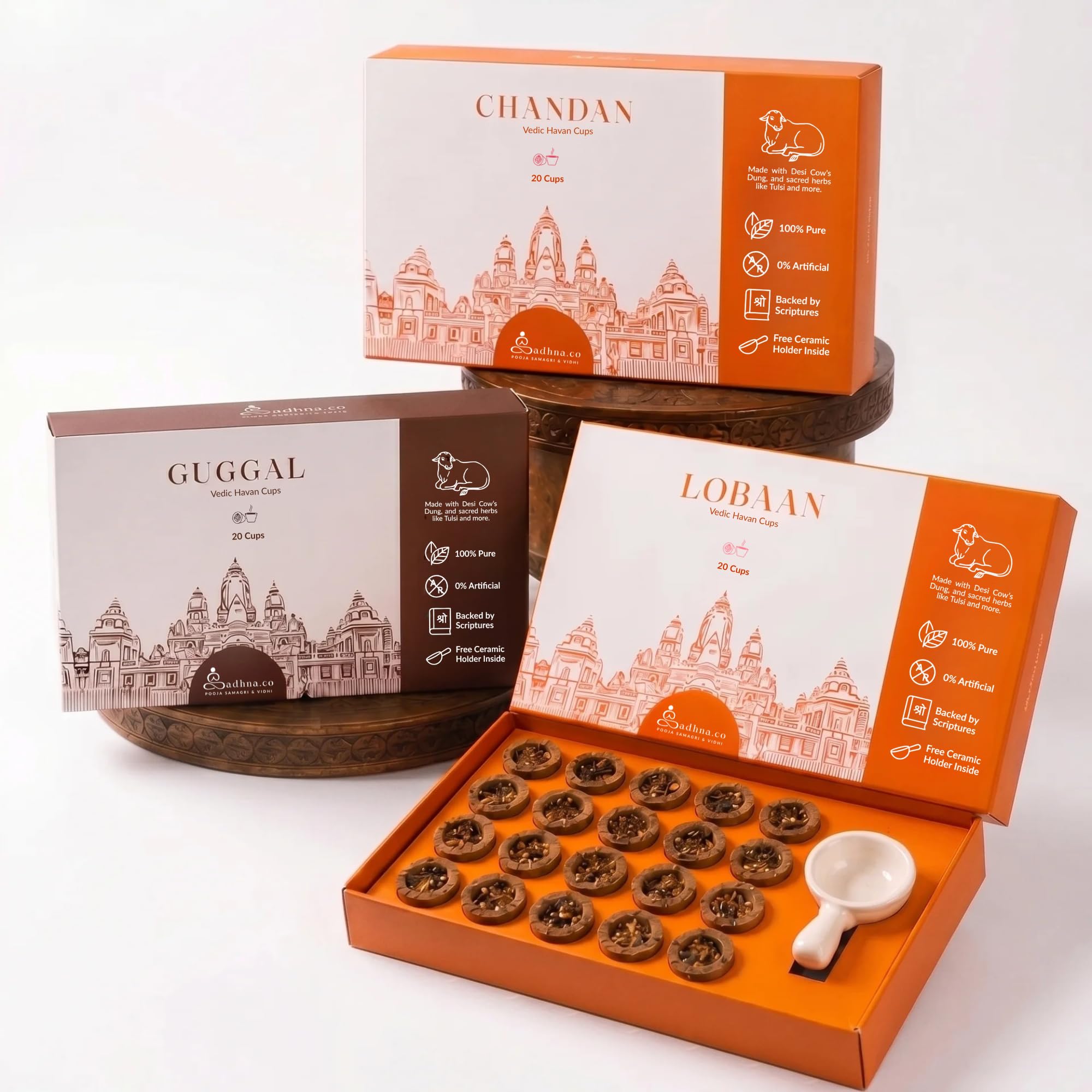 3-in-1 Havan Cup Combo | Natural Cup Sambrani for Pooja & Home Purification | Premium Blend for Divine Fragrance, Meditation & Spiritual Rituals-image-26