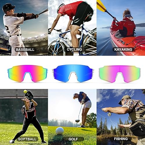 Miniatura 7 de MVPTGRS Polarized Sports Sunglasses for Men Women, Mens Sunglasses with UV Protection for Fishing Driving Softball Golf