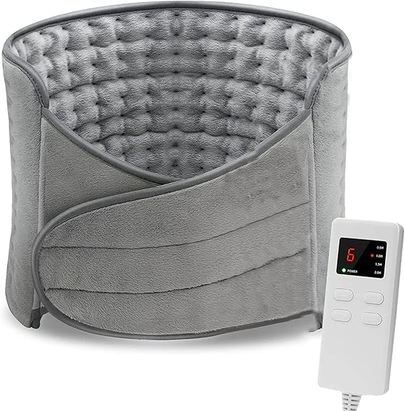CUQOO Electric Lower Back Heat Pad Wrap for Back Pain Relief Electric Heating with Auto Shut