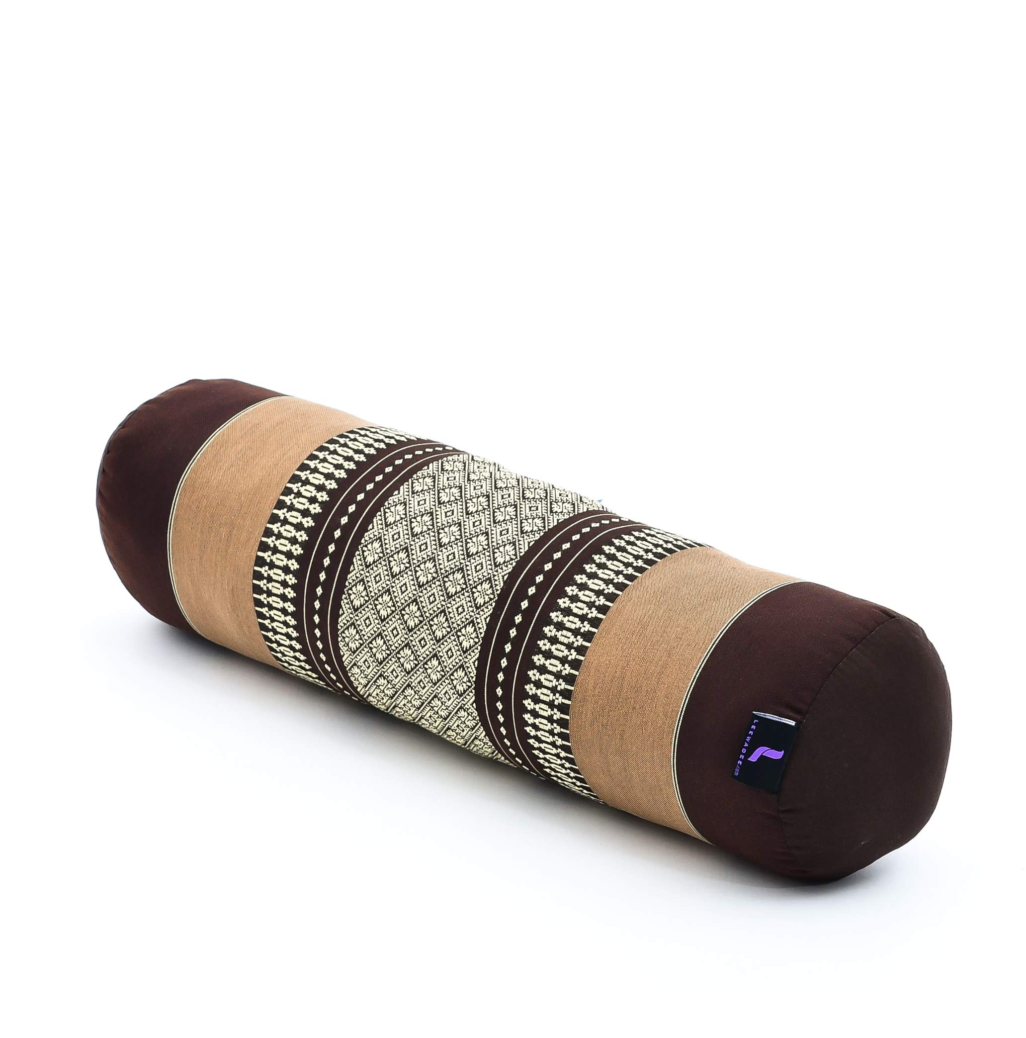 Leewadee Small Yoga Bolster – Shape-Retaining Cervical Neck Roll, Tube Pillow for Comfortable Reading, Kapok Filling, 22 x 6 x 6 inches