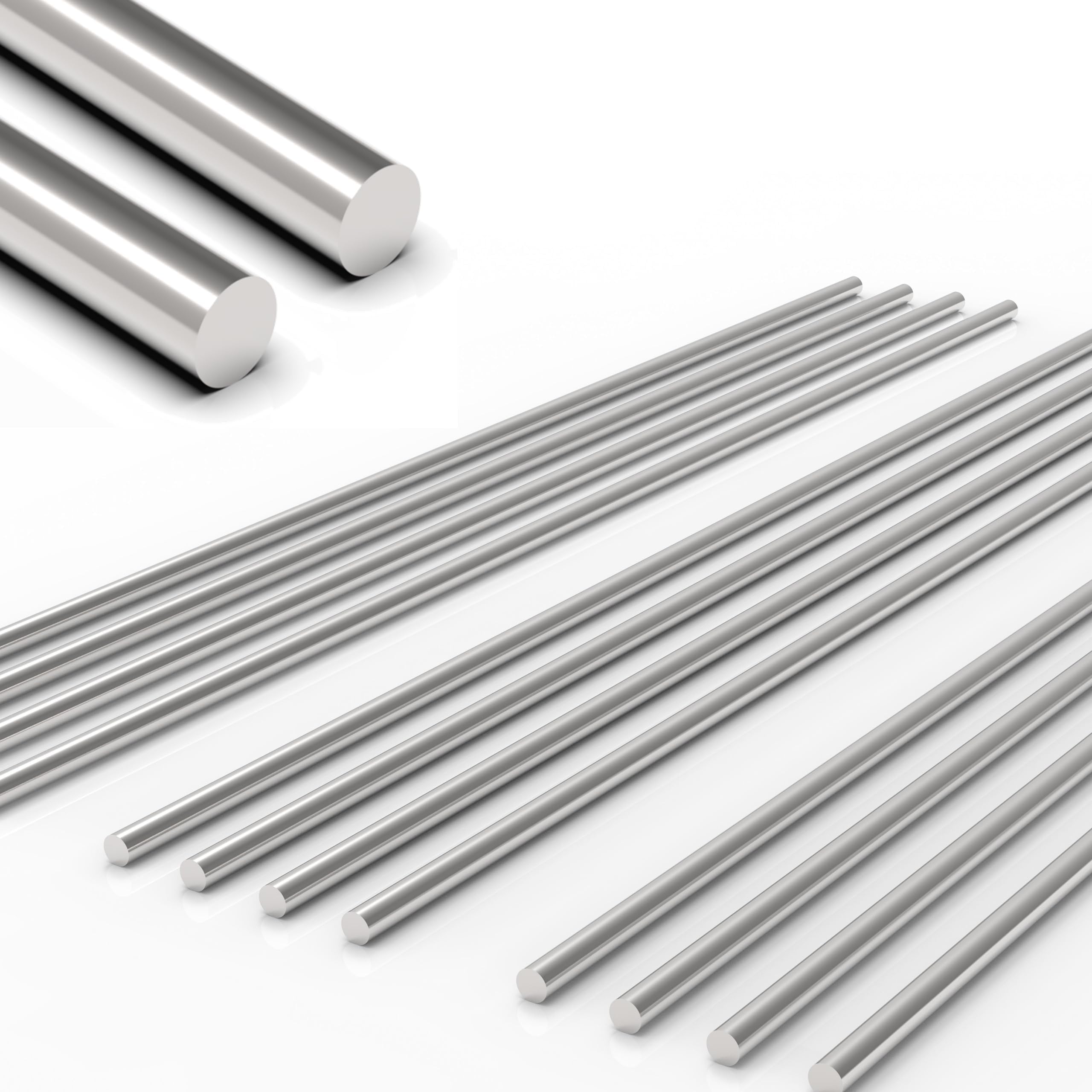 LyrlidrPack of 12 1/8 x 12 Inch Stainless Steel Rods, 304 Stainless Steel Full Round Rod, Metal Shaft, Stainless Steel Smooth Rods for Industry, Metalworking Hobbies and DIY (12, 1/8 x 12 inches)