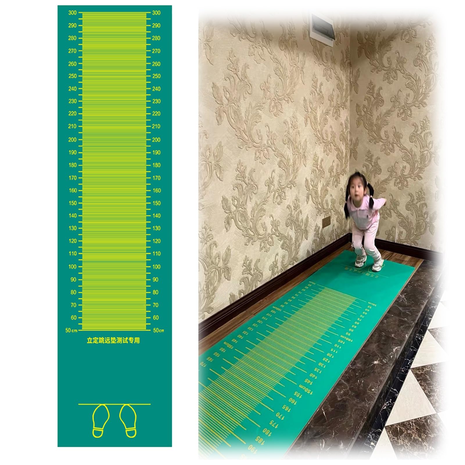 Standing Jumping Mat Long Jump Mat Exercise Measuring Pad for Indoor Gym Flooring Standing Long Jump Test Tool