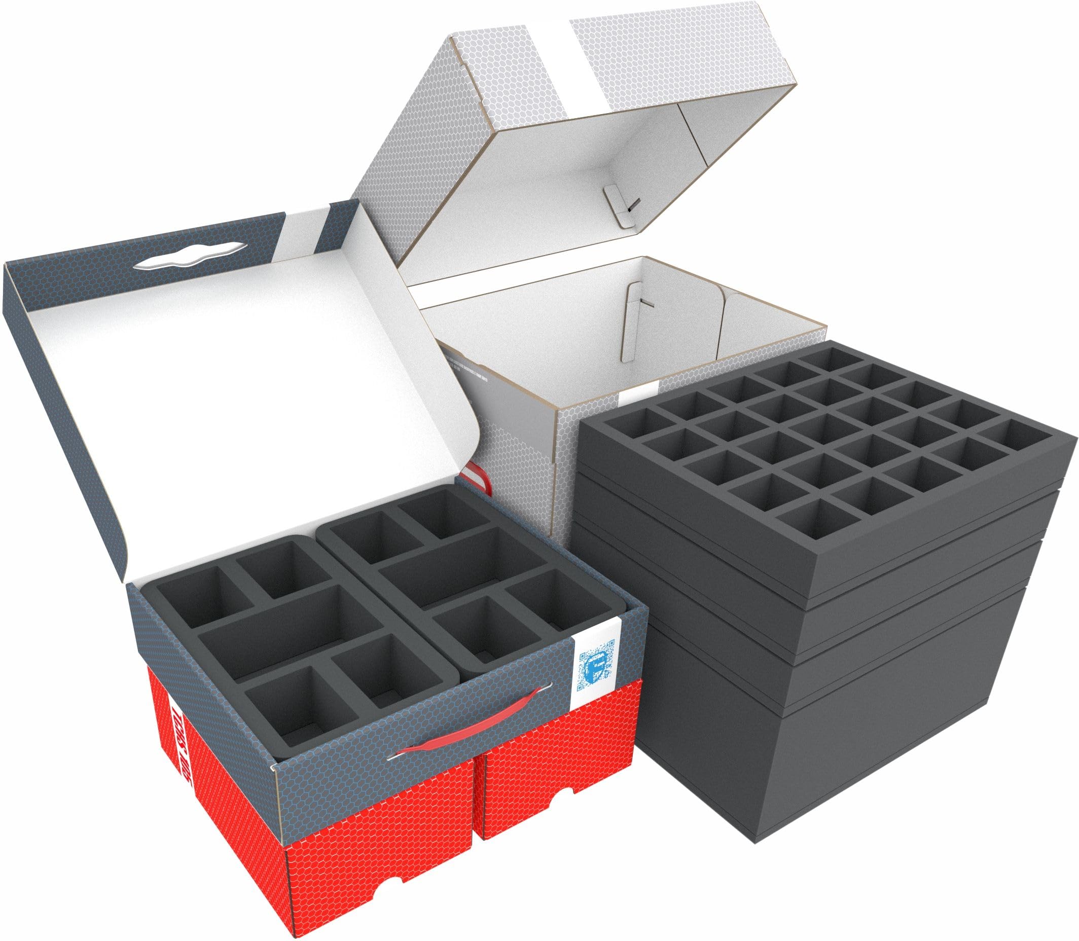 Feldherr Lagerbox-Set + 2 Spielkarten-Sortierboxen kompatibel mit Marvel United: Multiverse 'Herald Pledge' - Sichere Aufbewahrung für Miniaturen + Zubehör