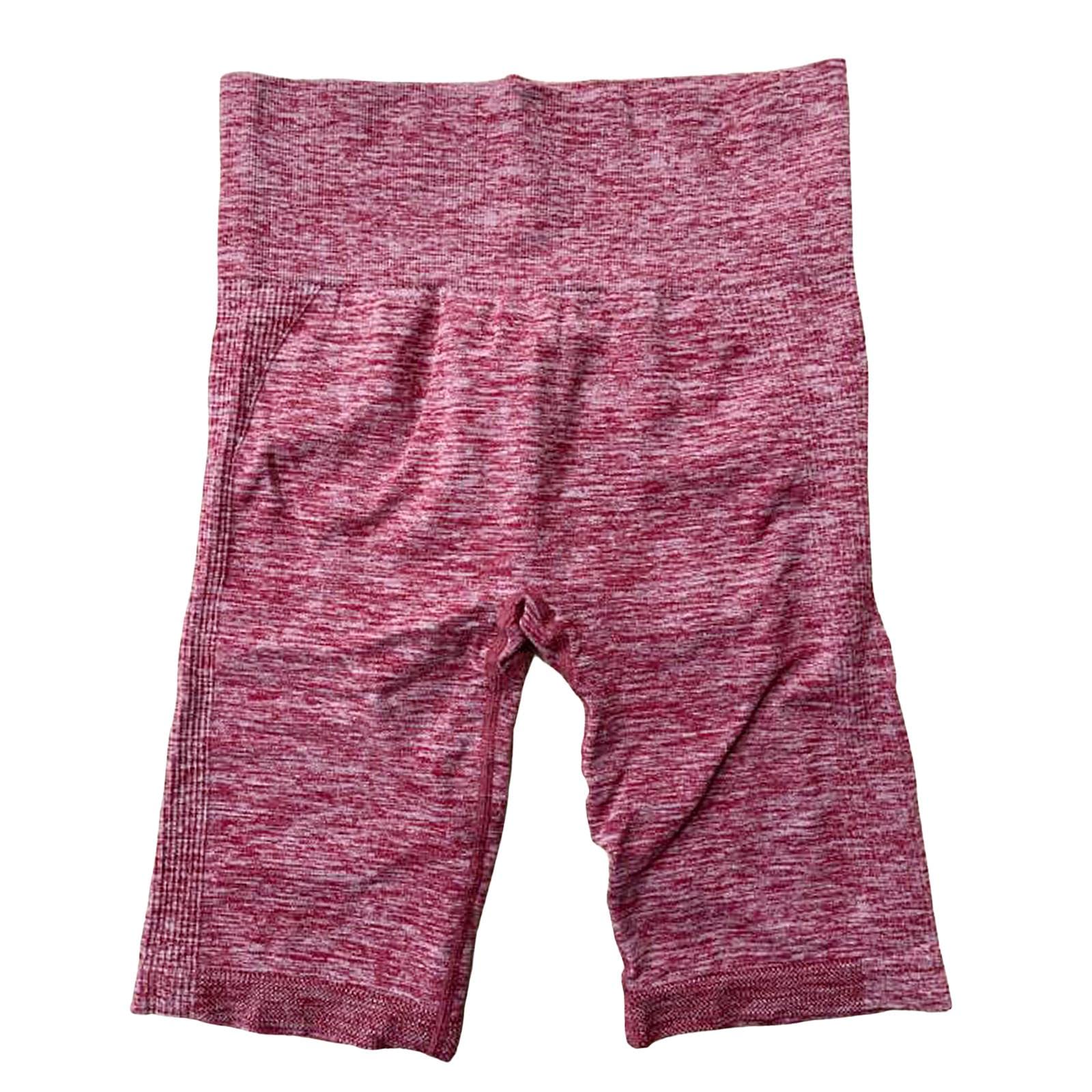Women Sports Shorts Yoga Shorts Seamless Soft Elastic Summer Athletic Shorts M Pink | 1 Yoga Shorts-image-18