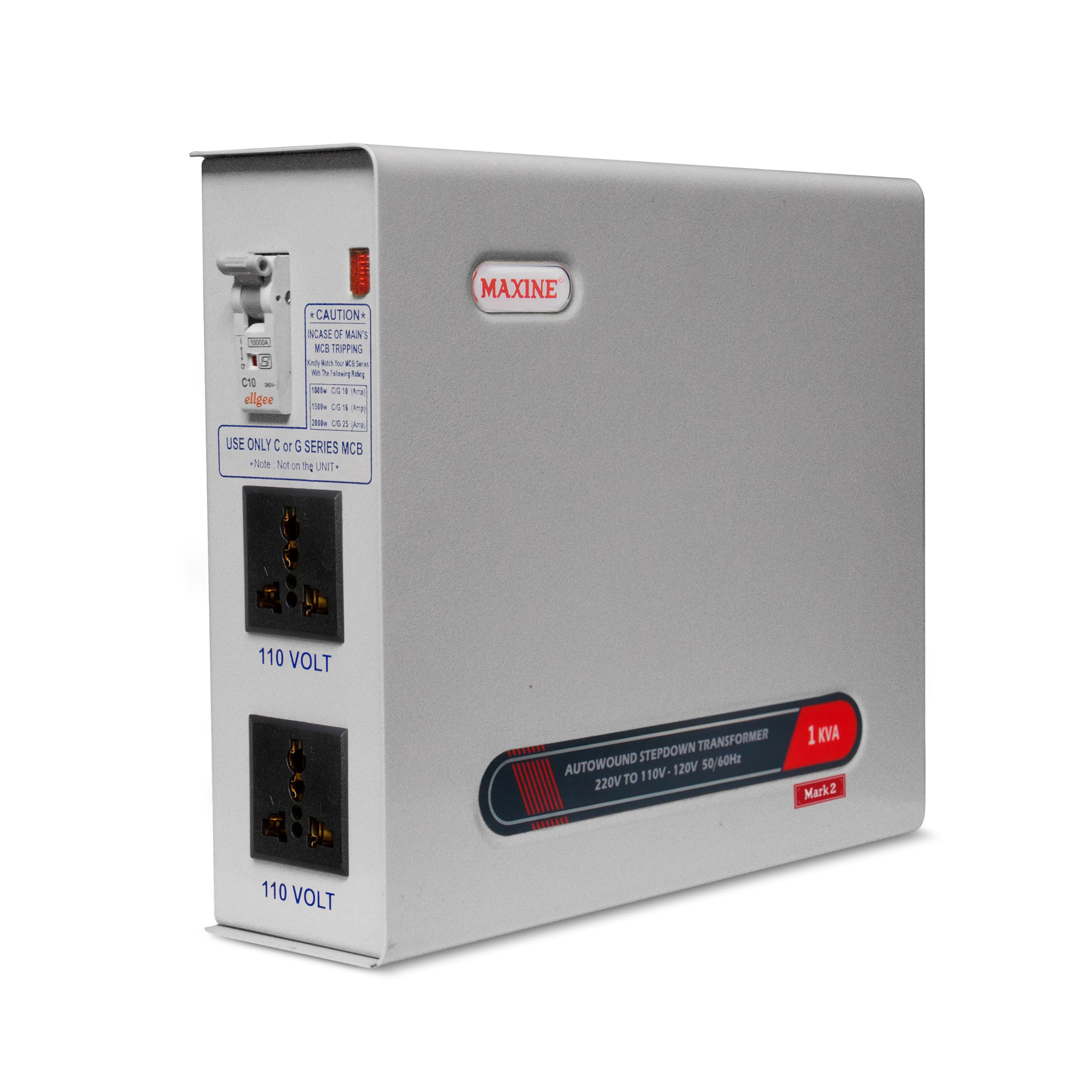Maxine 1000 Watt 220v to 110v (Mark II) American Power Voltage Convertor Step Down Transformer for US Appliances Used in India