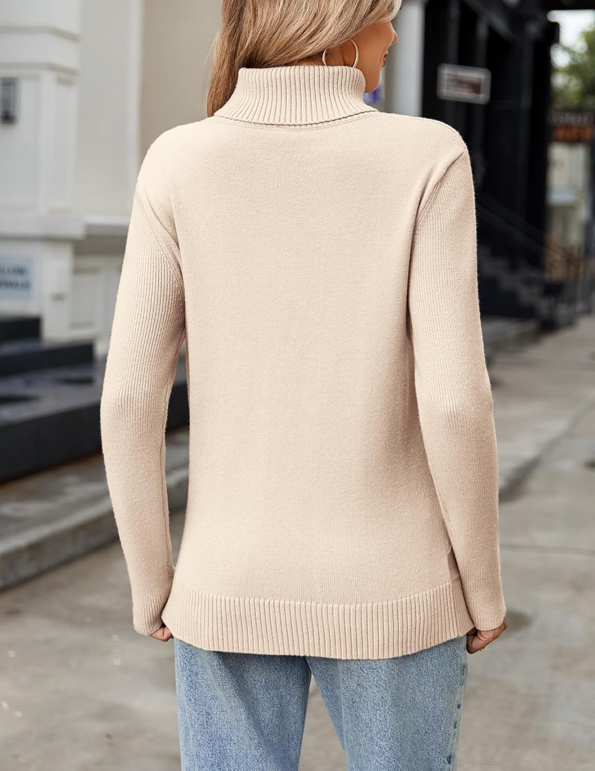 Zeagoo Women's Turtleneck Sweater Fall Winter 2026 Long Sleeve Chunky Knitted Trendy Pullover Tops - Image 5