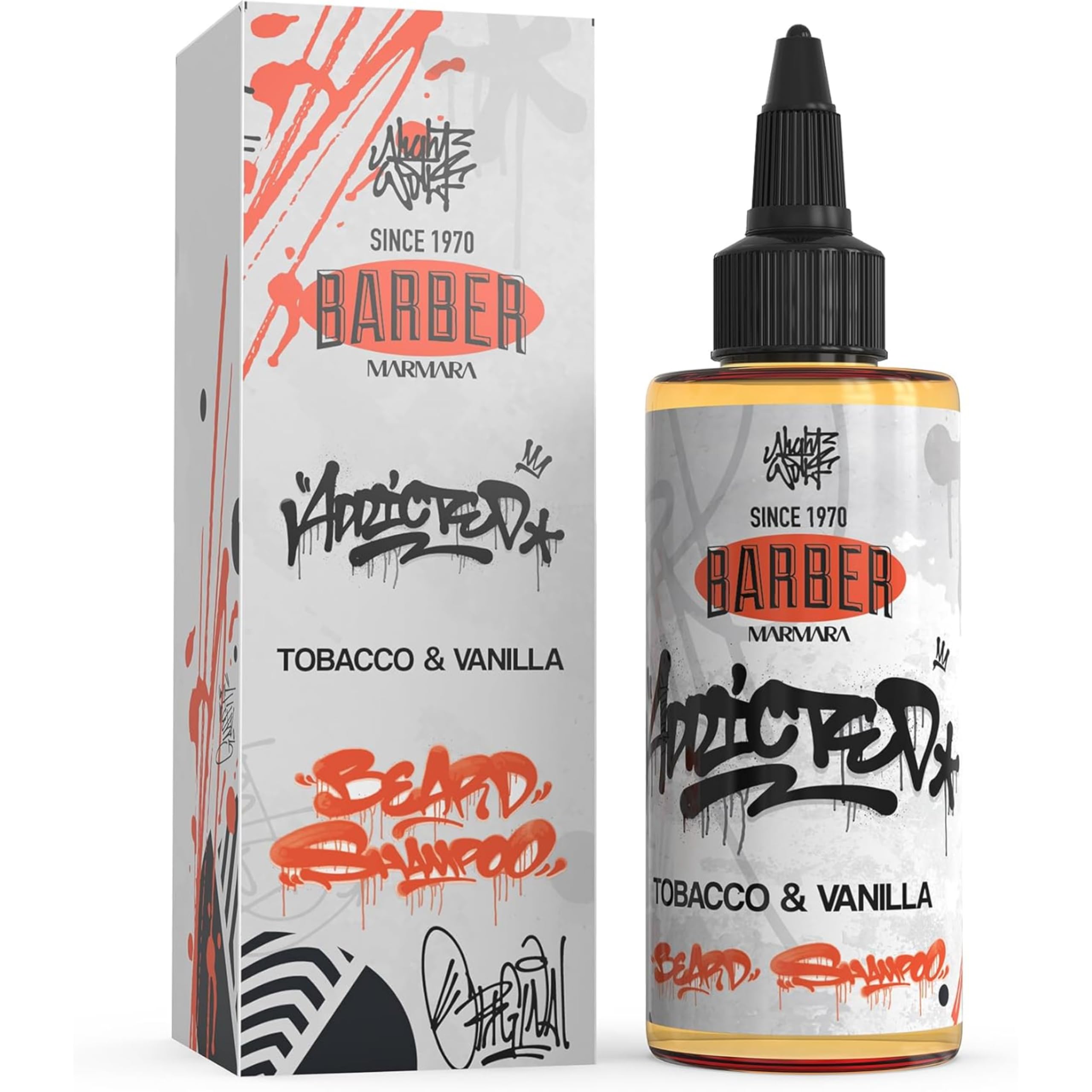 Barber Marmara Herren Tobacco & Vanilla Bartshampoo Für Männer 100Ml | Bartseife Für Bart, Gesicht Und Haar | Bartpflege Gegen Schuppen Und Juckreiz | Barbershop Bart-Shampoo | Beard Shampoo