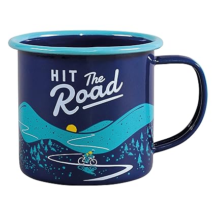 Gentlemens Hardware Enamel Mug/Camping Mug, 11-Ounce (Blue) Hit the Road