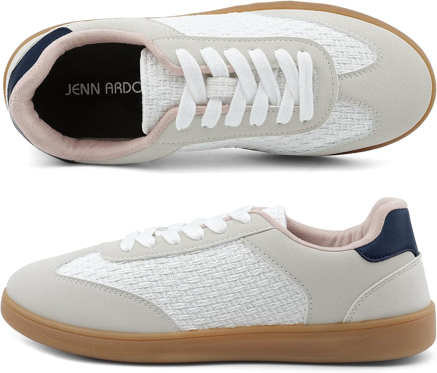 JENN ARDOR Lightweight Sneakers for Women Fashion Lace-Up Tennis Shoes Casual Comfortable Non-Slip Work Walking Everyday Shoes - Image 5