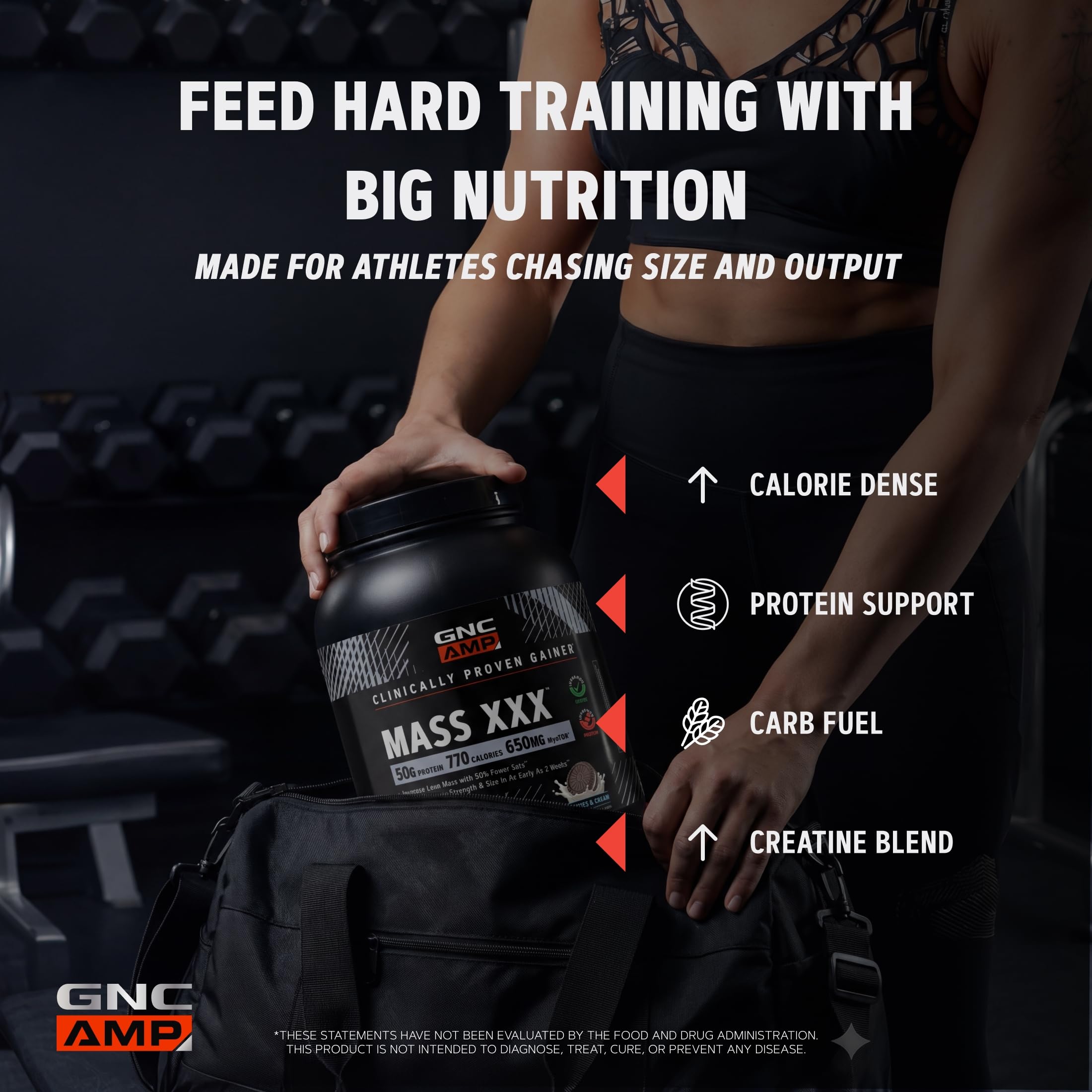 GNC AMP Mass XXX with MyoTOR, Cookies & Cream, 97.67 oz, 13 Servings — Amazon image 3