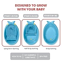 Vista 6 de Bañera para bebés Skip Hop Moby, 3 en 1 Smart Sling Tub, azul, Azul