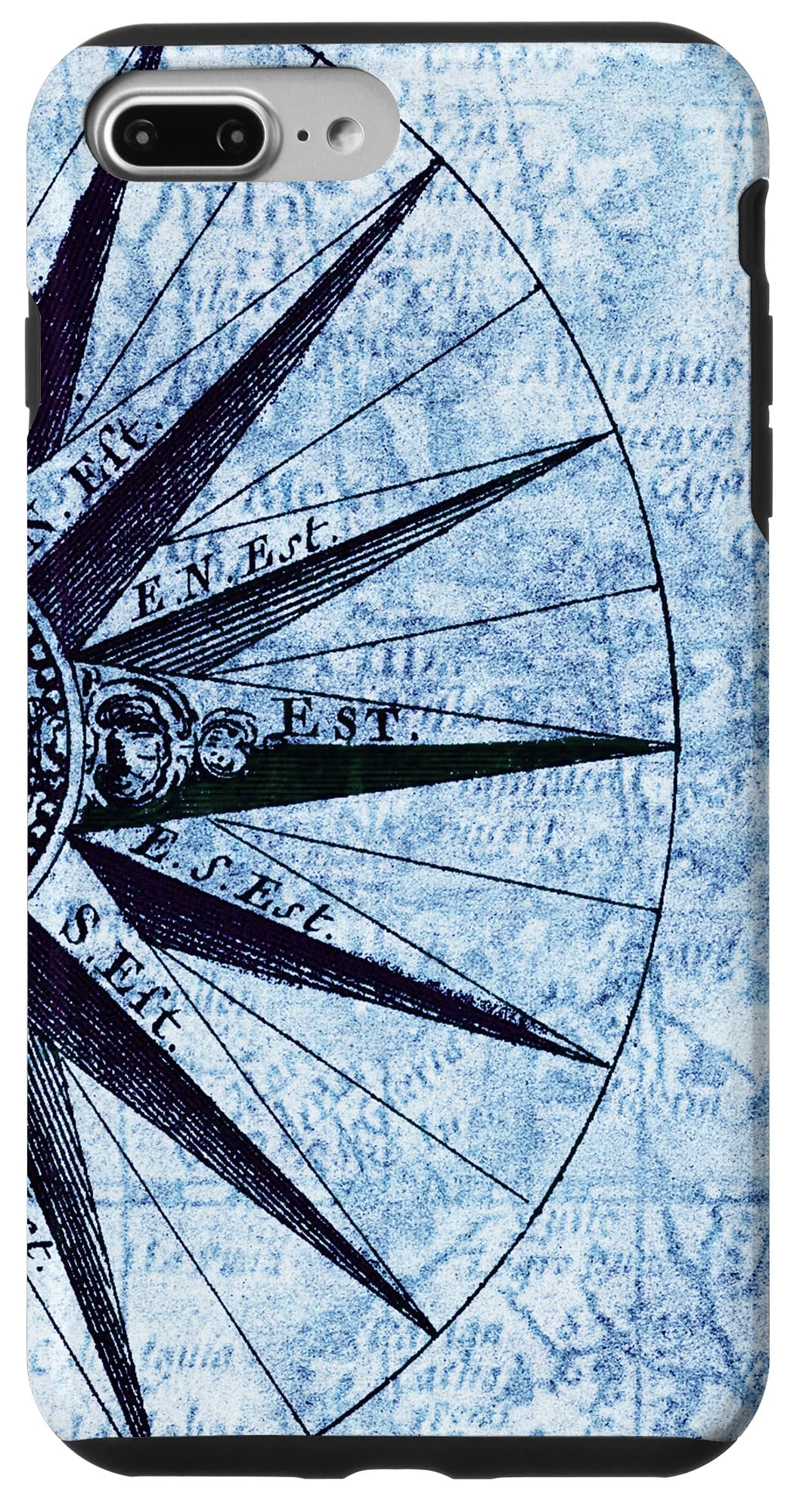 Nautical Map Phone Case Vintage Ocean Maps Boat Captain Gift Case for iPhone 7 Plus/8 Plus