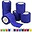 2 Self Adhesive Bandage Wraps, 6pcs Vet Wraps, Dark Blue, 5 Yard Self Adherent Wraps for Sports, Wrist, Ankle and Swelling