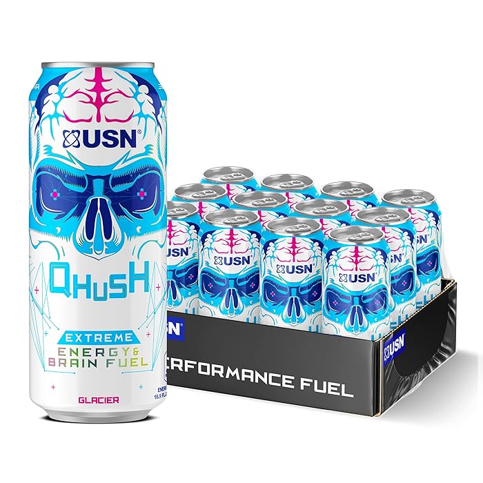 Buy USN Qhush Extreme Energy Drink, Glacier Nootropic Xtreme Energy