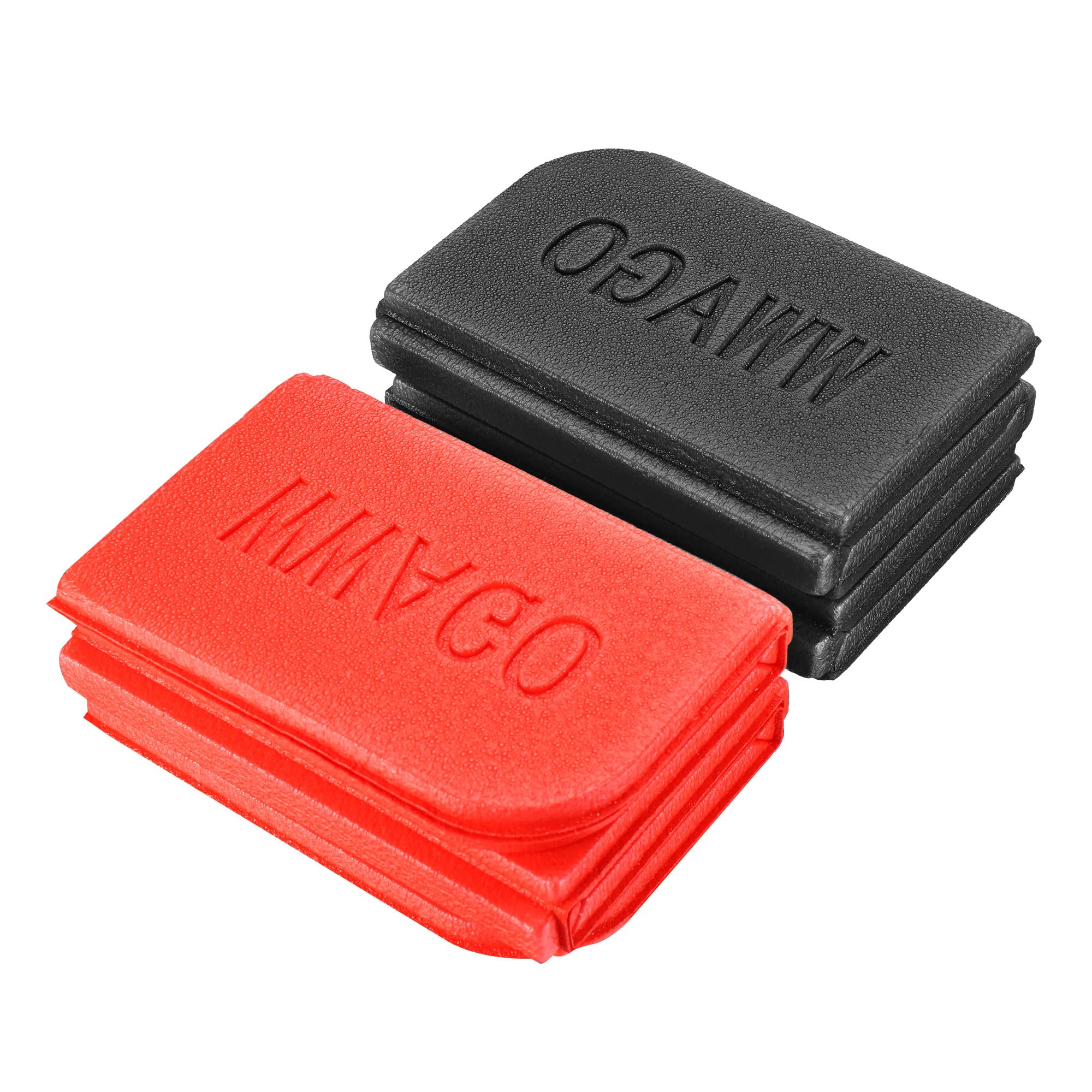 PATIKIL 15 inch x 10.6 inch Camping Foam Pad, 2 Pack Lightweight Foldable Sitting Mat for Hiking, Backpacking, Outdoor Activities, Red + Black