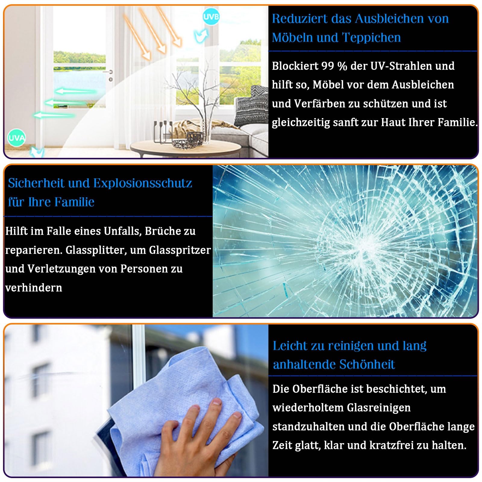Selbstklebend Spiegelfolie Sonnenschutzfolie Blickdicht Fensterfolie UV-Schutzfolie Einwegperspektive Sichtschutzfolie Hitzeschutz Blendschutzfolie Thermofolie für Innen Glas Fenster & Tür(Rei