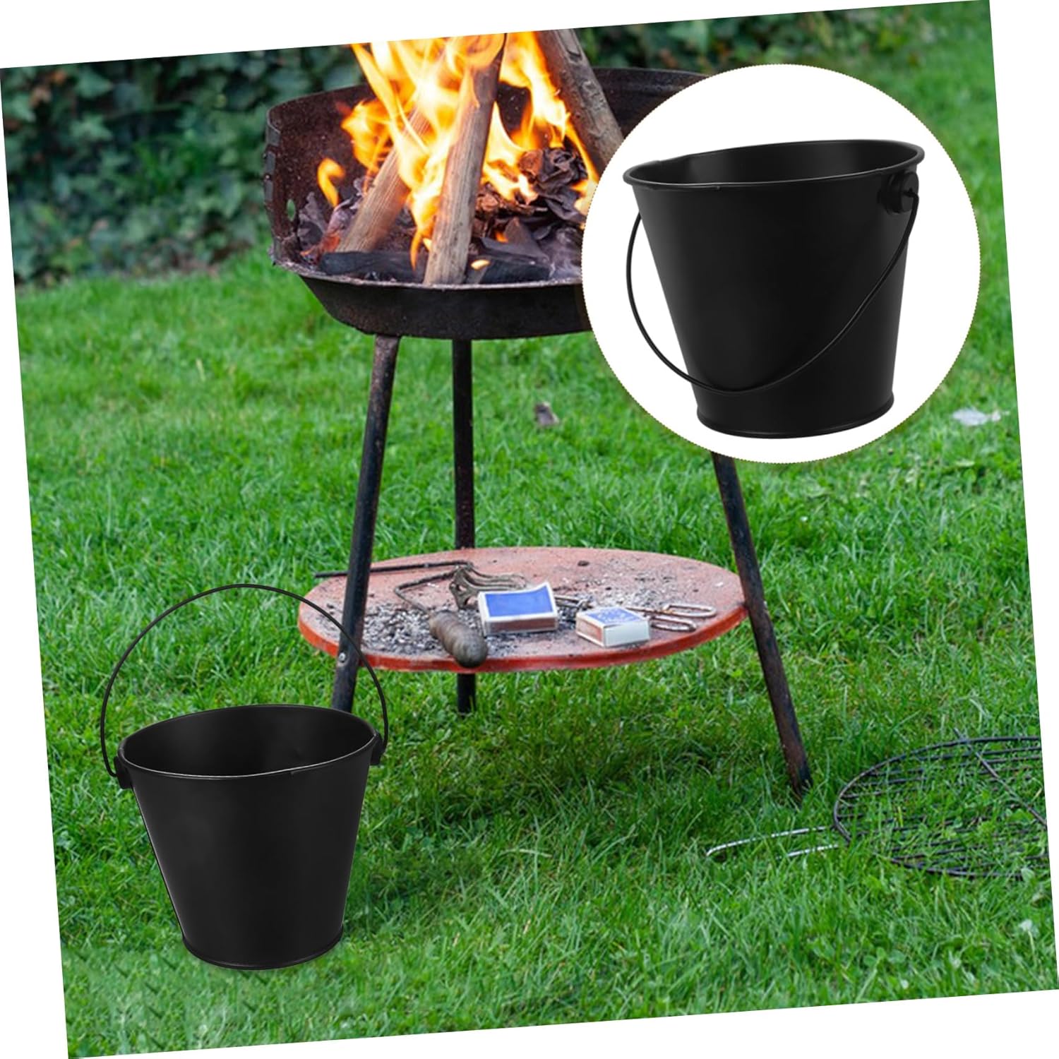 BESPORTBLE 4pcs Grill Drip Bucket - Tinplate Grease Collector for Outdoor BBQ Use Easy to Clean Compact Essential Grill Accessory