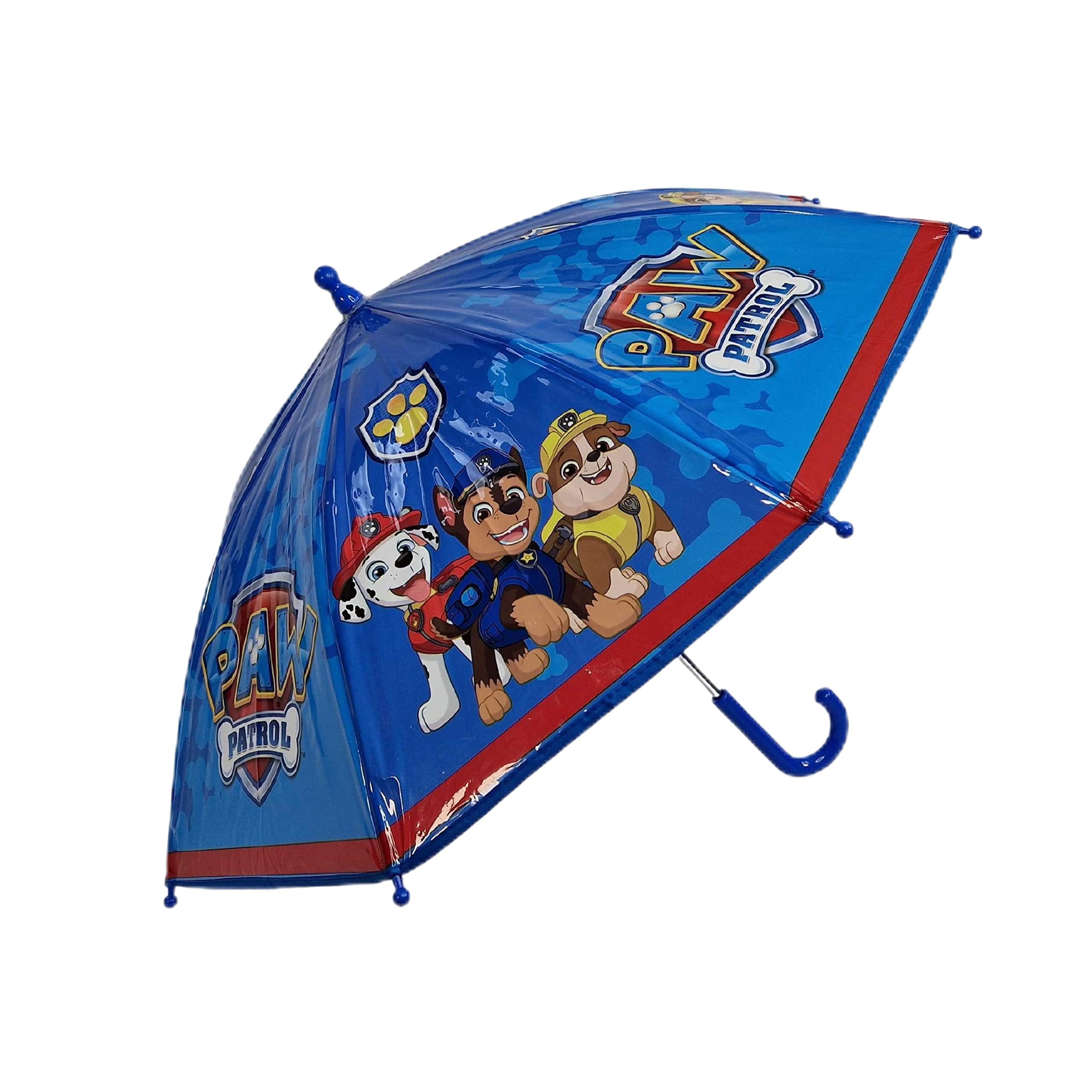 TDL Paw Patrol Kids Dome Umbrella – Blue 21.5 Inch Children’s Rain Umbrella for School, Travel & Outdoor Adventures – Official Licensed Character Brolly