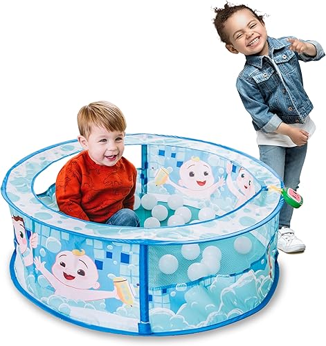 Sunny Days Entertainment Bath Time Sing Along Play Center - Tienda de campaña con 20 pelotas de juego y música - CoComelon