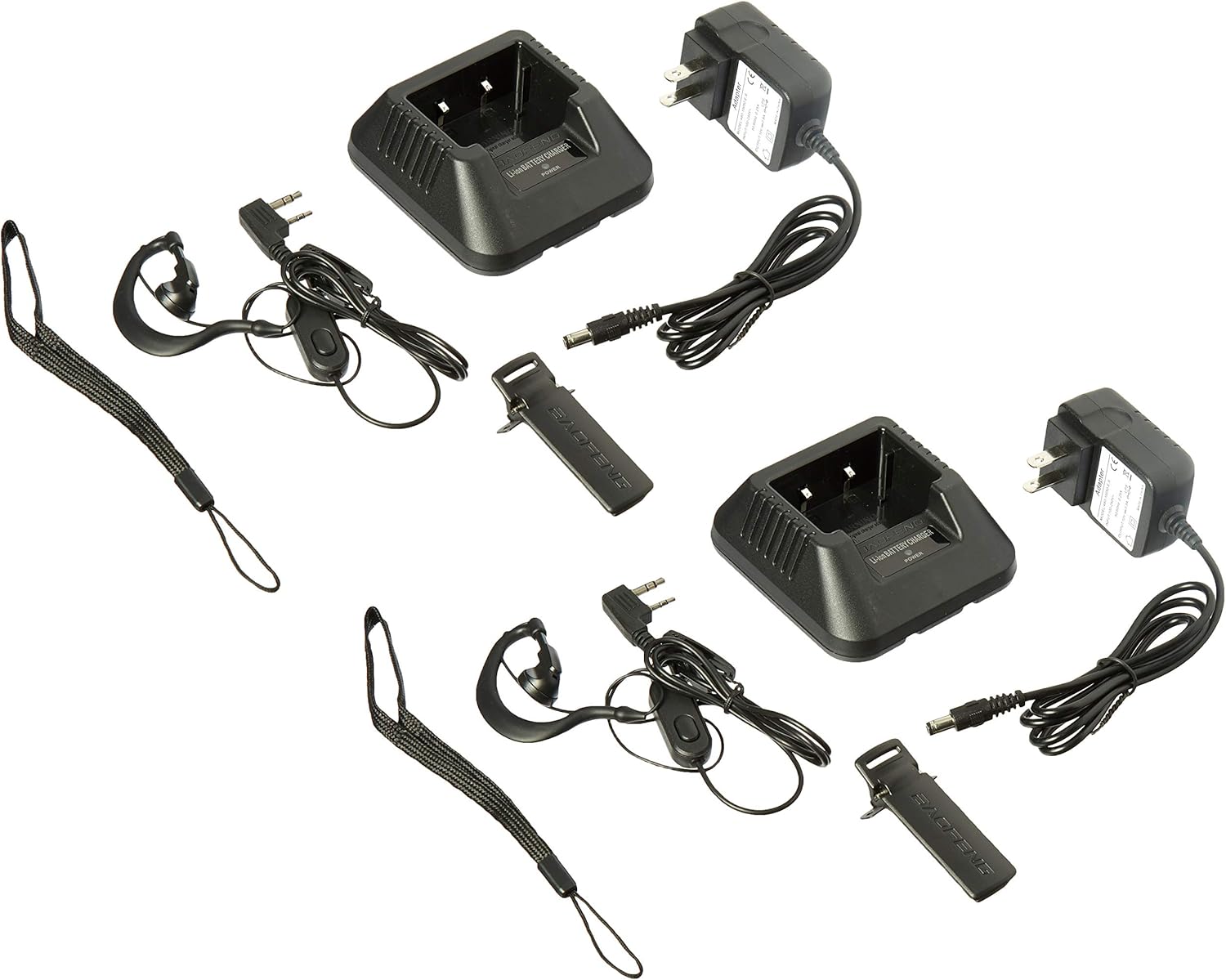 Flash Sale BAOFENG 2 Pack 8W Radio+1 Cable+2 speaker 2 Pack Tri-Power 8/4/1W Two-Way Radio Transceiver,Black