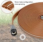 Saupoudrer le tuyau, arroser le tuyau avec des trous, système d'asperges haute efficacité pour pelouse et jardin avec agrafes (50FT)