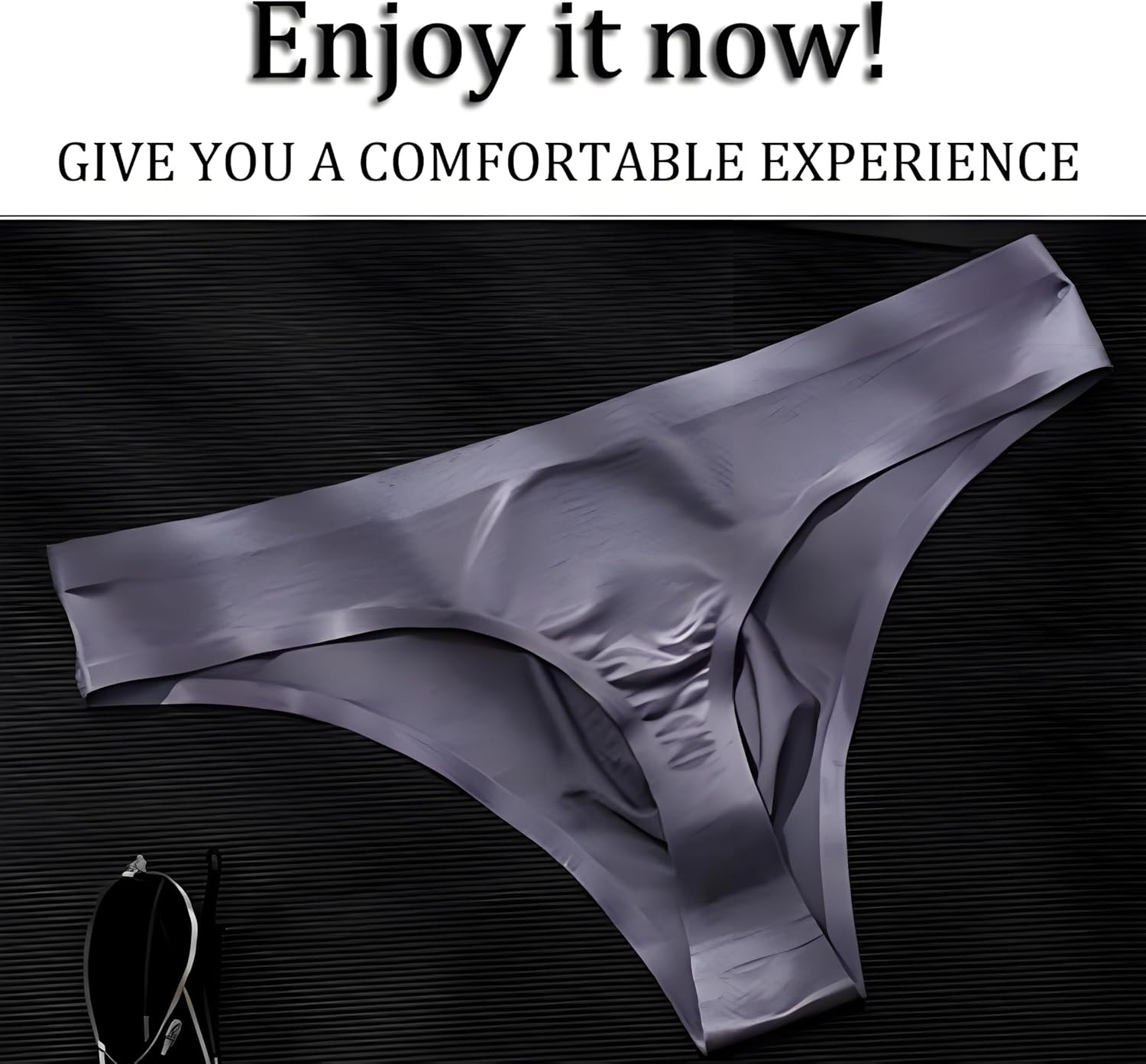 Men's Sheer Mesh Thong Sexy Ice Silk Jockstrap Lace Low Rise Underwear G-String Bikini Ball Pouch T Back - Image 5
