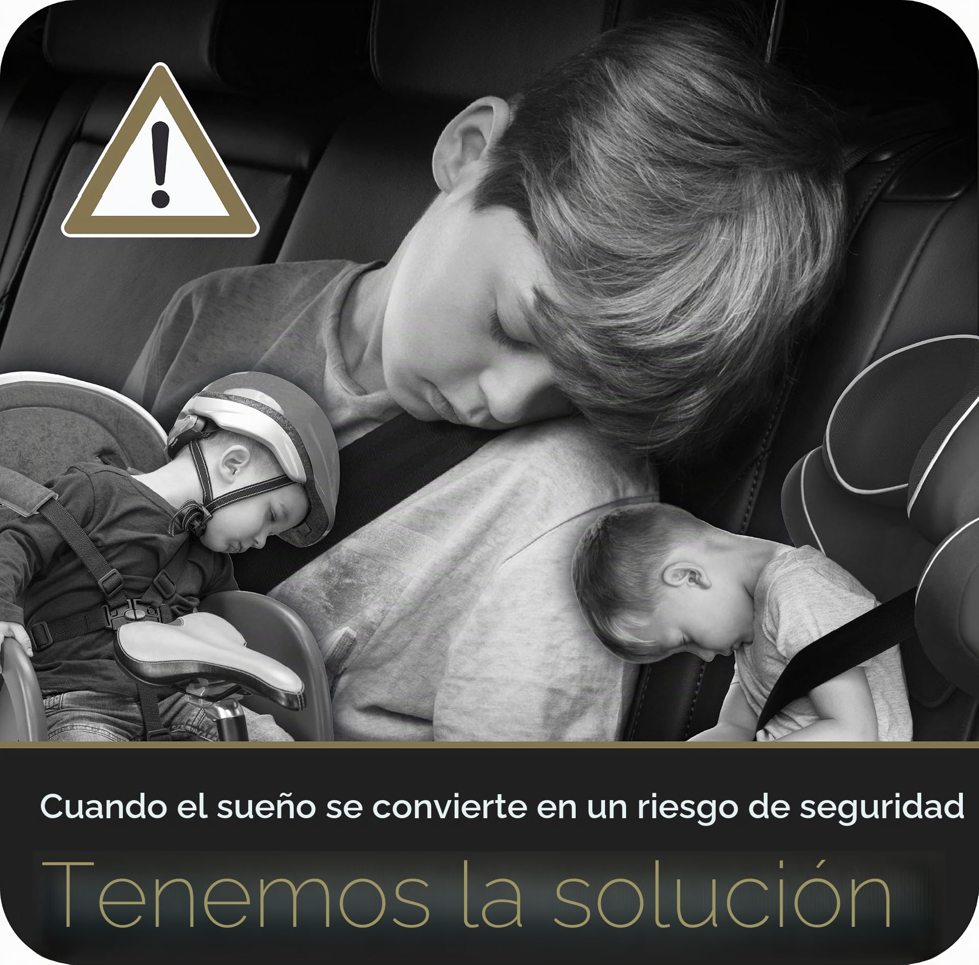 SANDINI SleepFix® Kids Basic – Cojín Infantil con función - Accesorios de Asiento Infantil para Coche/Bicicleta/Viaje - Evita Que la Cabeza de su Hijo caiga Mientras Duerme