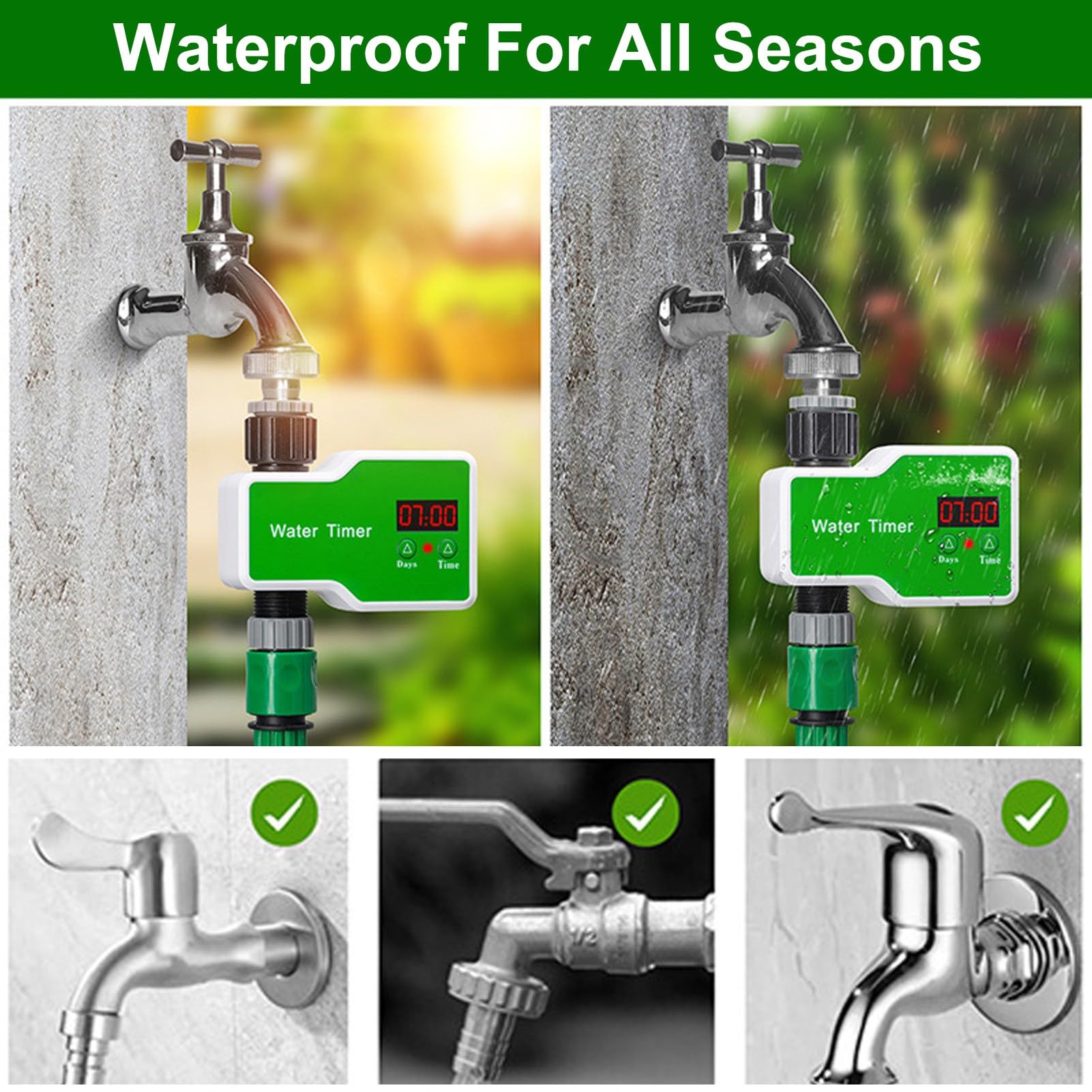 WALFRONT Kit di Irrigazione a Goccia, di Irrigazione Automatica, Efficiente del Giardino per Serra, Prato e Piante in Vaso