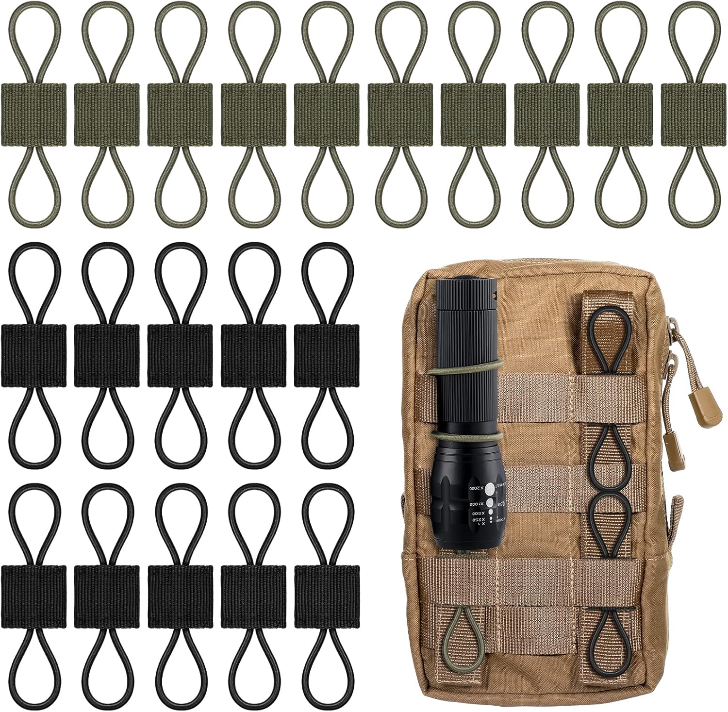 Pack of 20 Tactical Gear Holder Clip Molle bing