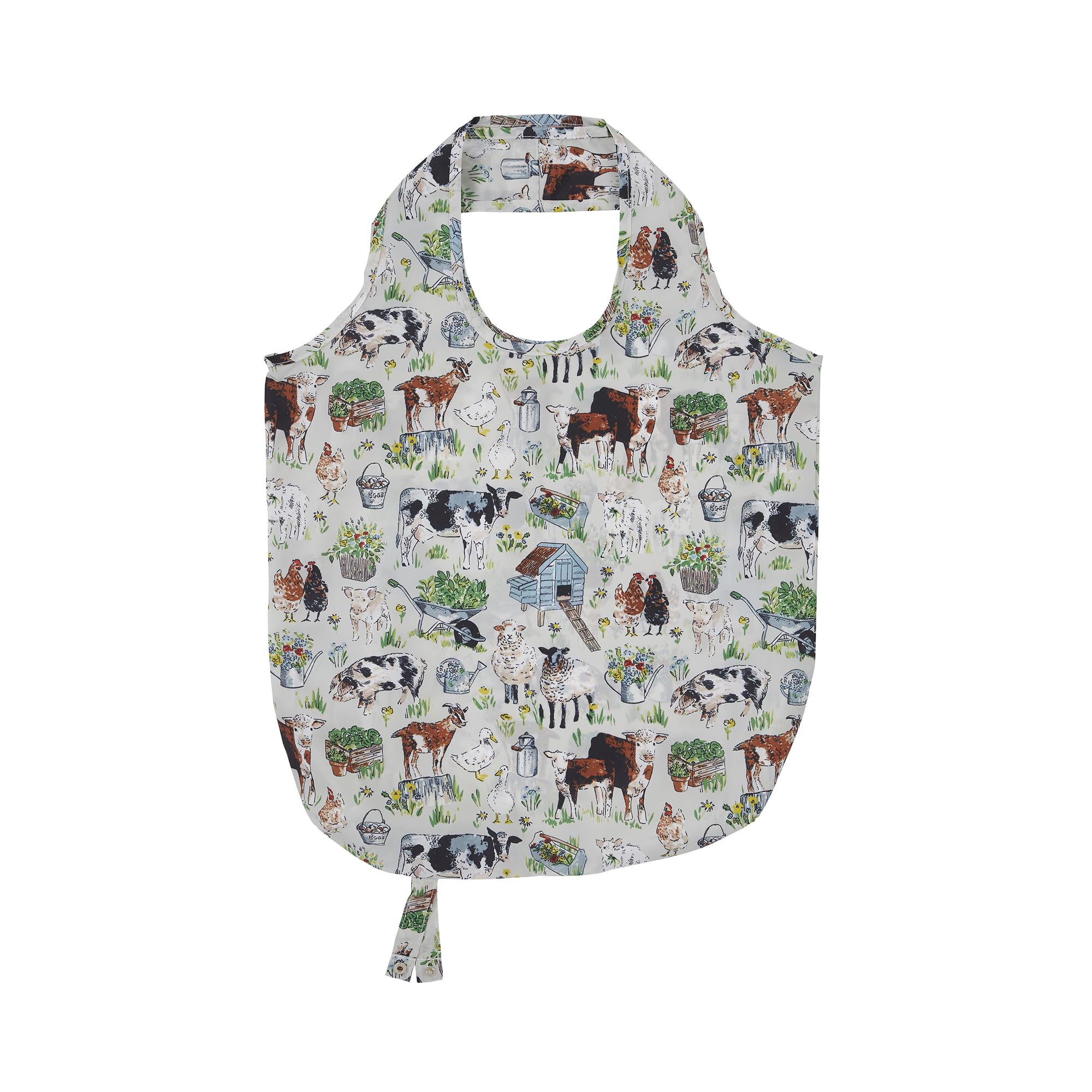Ulster Weavers - Farm Animals Foldable Shopping Bag (61 x 46cm) - Reuseable Shopping Bag with Sheep, Cow & Pig - Eco-Friendly Bag for Shopping - Grocery Bag with Sheep & Chicken - Sheep Gifts