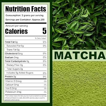18oz Matcha Powder - No Sugar Added Green Tea Powder Gluten-Free & Vega | Premium First Harvest Matcha Powder for Lattes, Mocha, Smoothies & Baking - Decaf Matcha Drinks