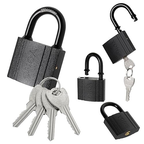 50mm Black Heavy Duty Lock with Keys Theft Short Shackle