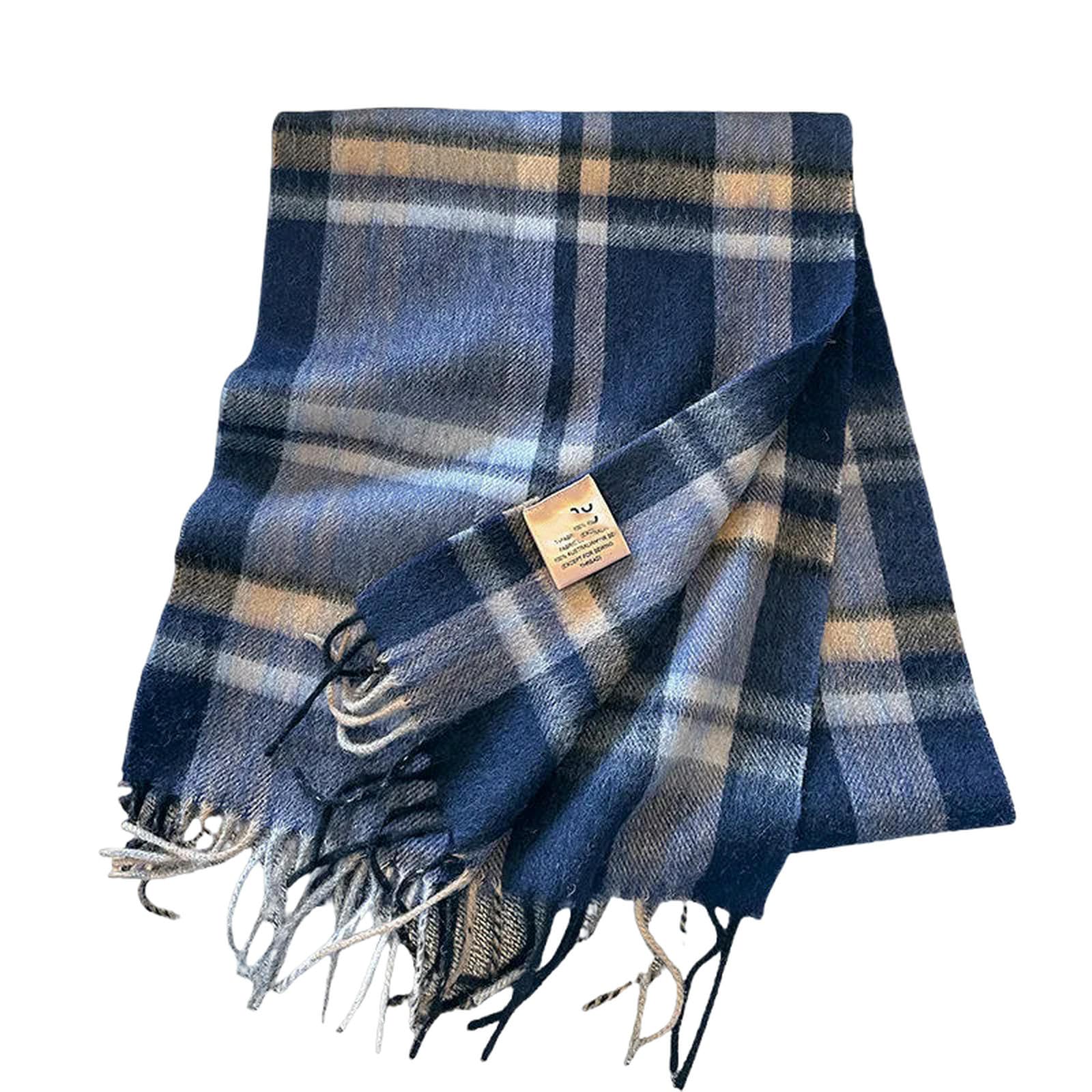 Sciarpa Scozzese Versatile Rossa di Capodanno da Donna, Coppia Uomo Invernale, Caldo Collo A Doppia Faccia-griglia